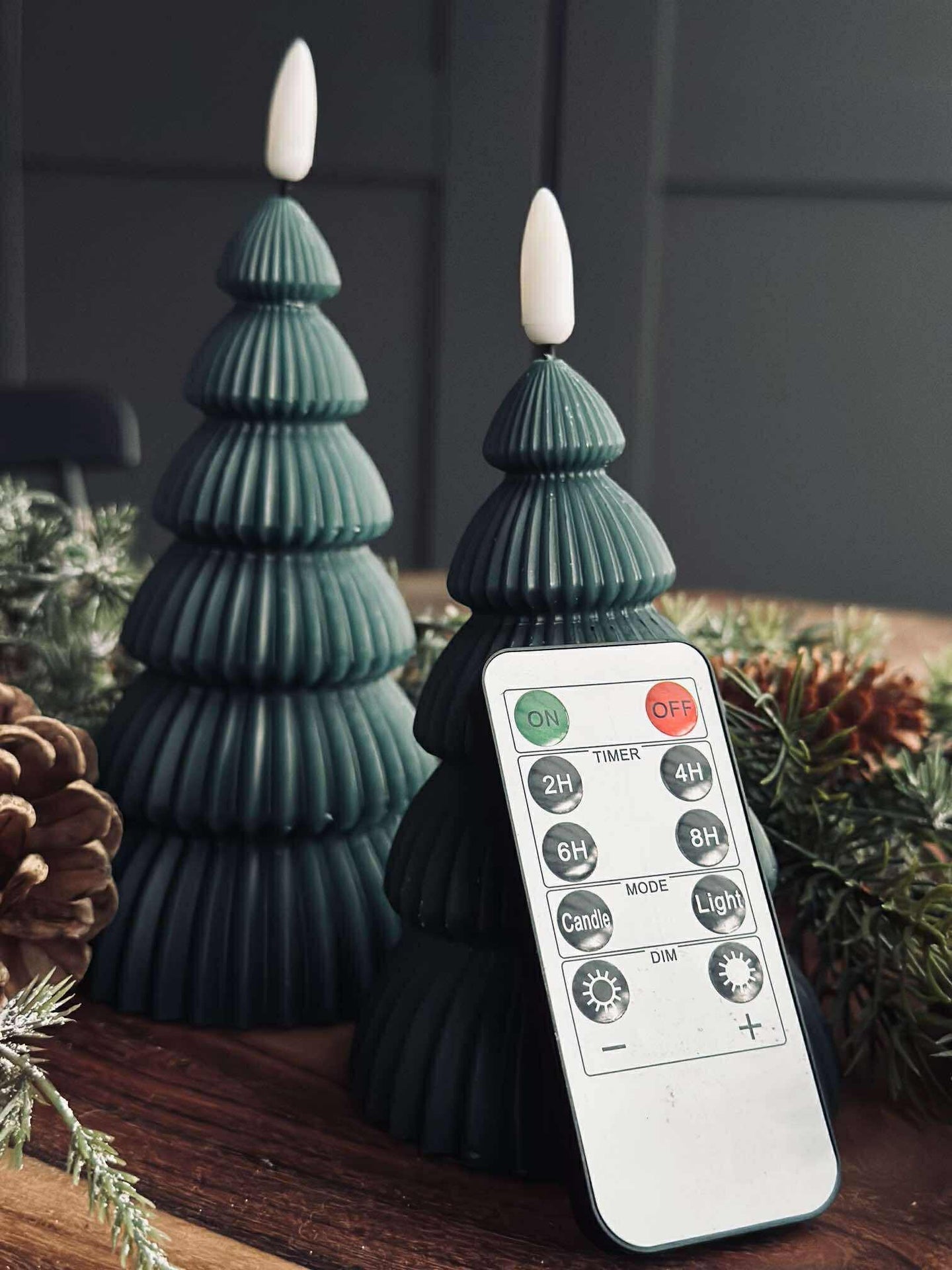 Weihnachtsbaum mit LED-Licht - Set mit 2 Stk. Grün