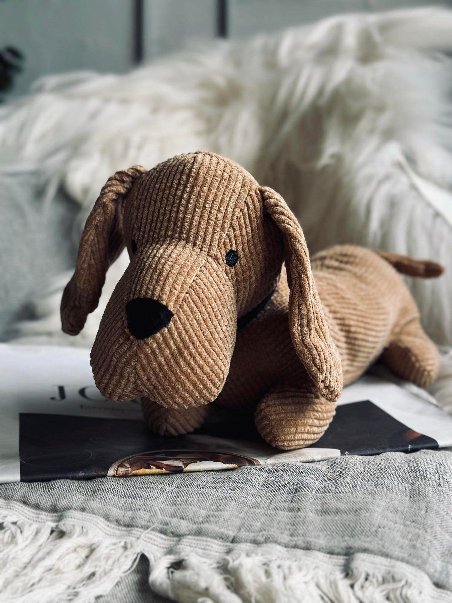 Türstopper Hund - Beige Samt