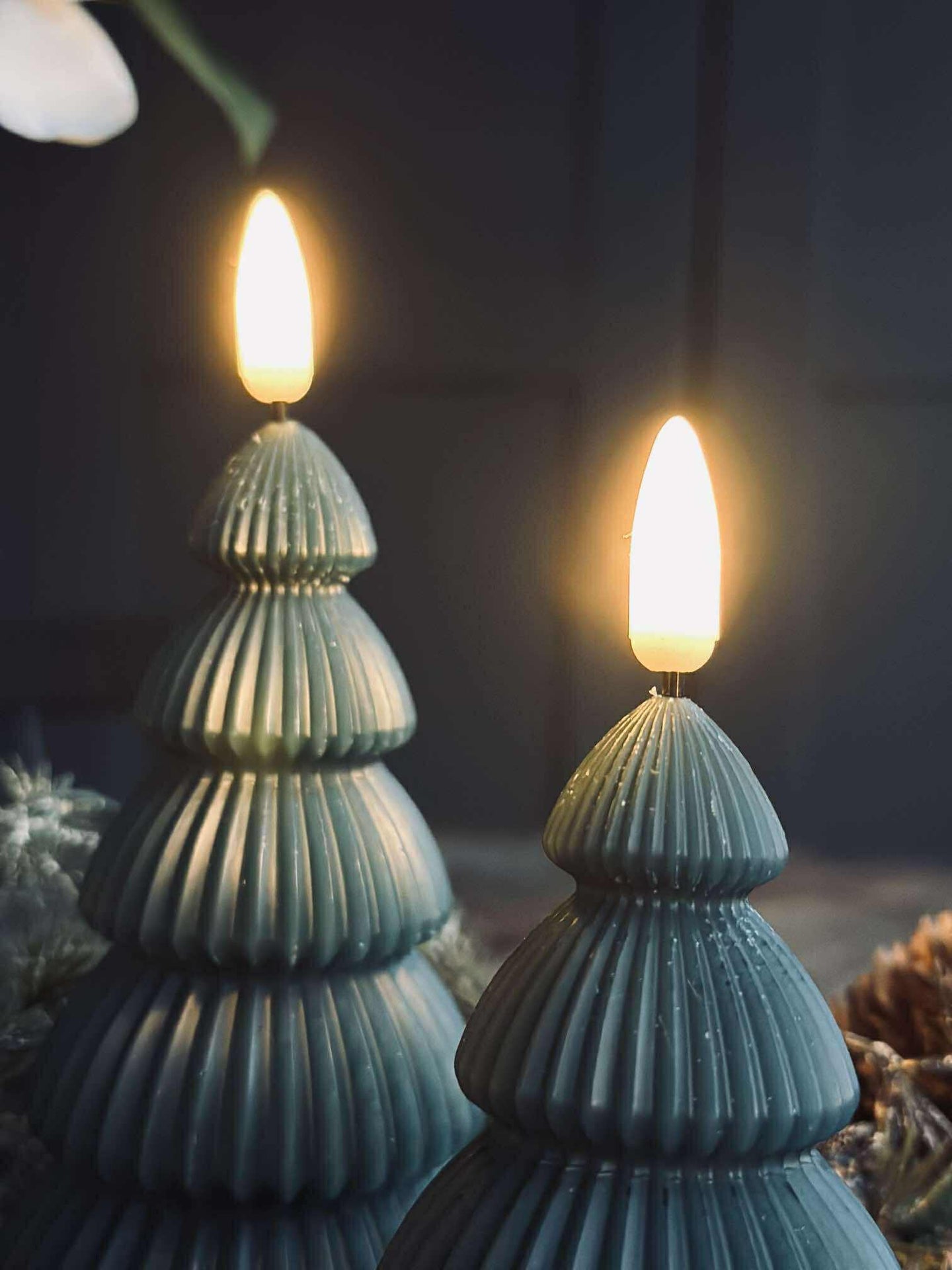 Weihnachtsbaum mit LED-Licht - Set mit 2 Stk. Grün