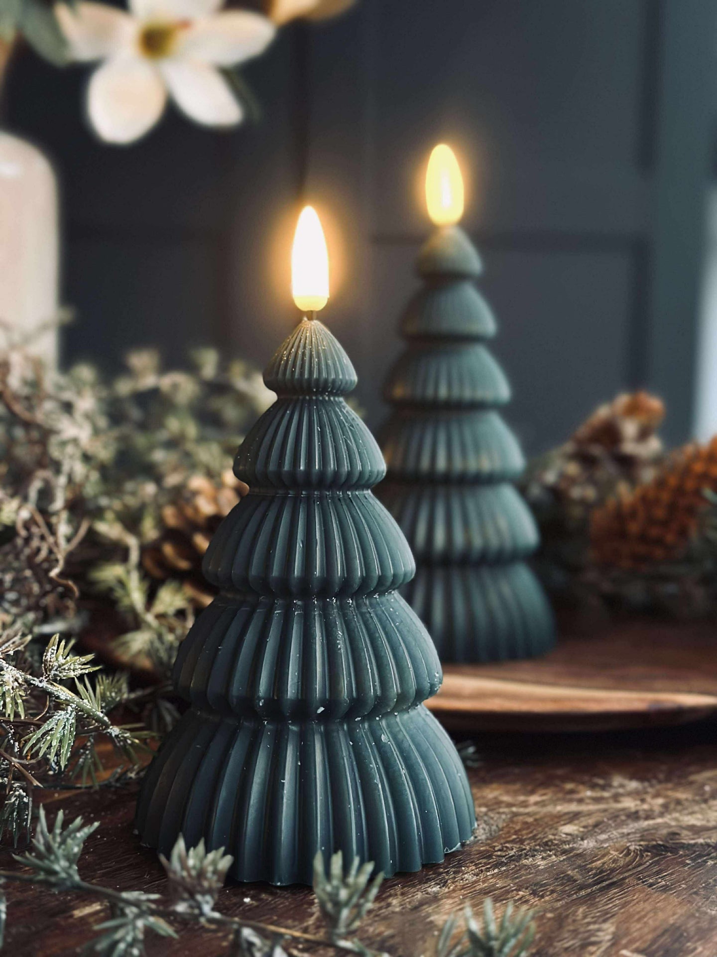 Weihnachtsbaum mit LED-Licht - Set mit 2 Stk. Grün