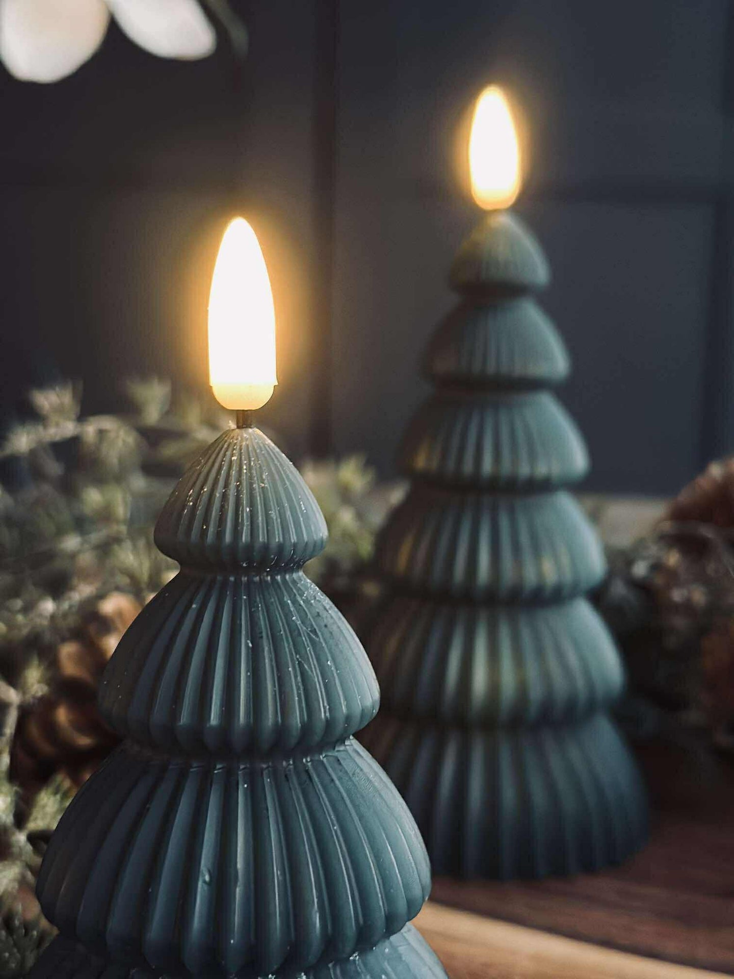 Weihnachtsbaum mit LED-Licht - Set mit 2 Stk. Grün