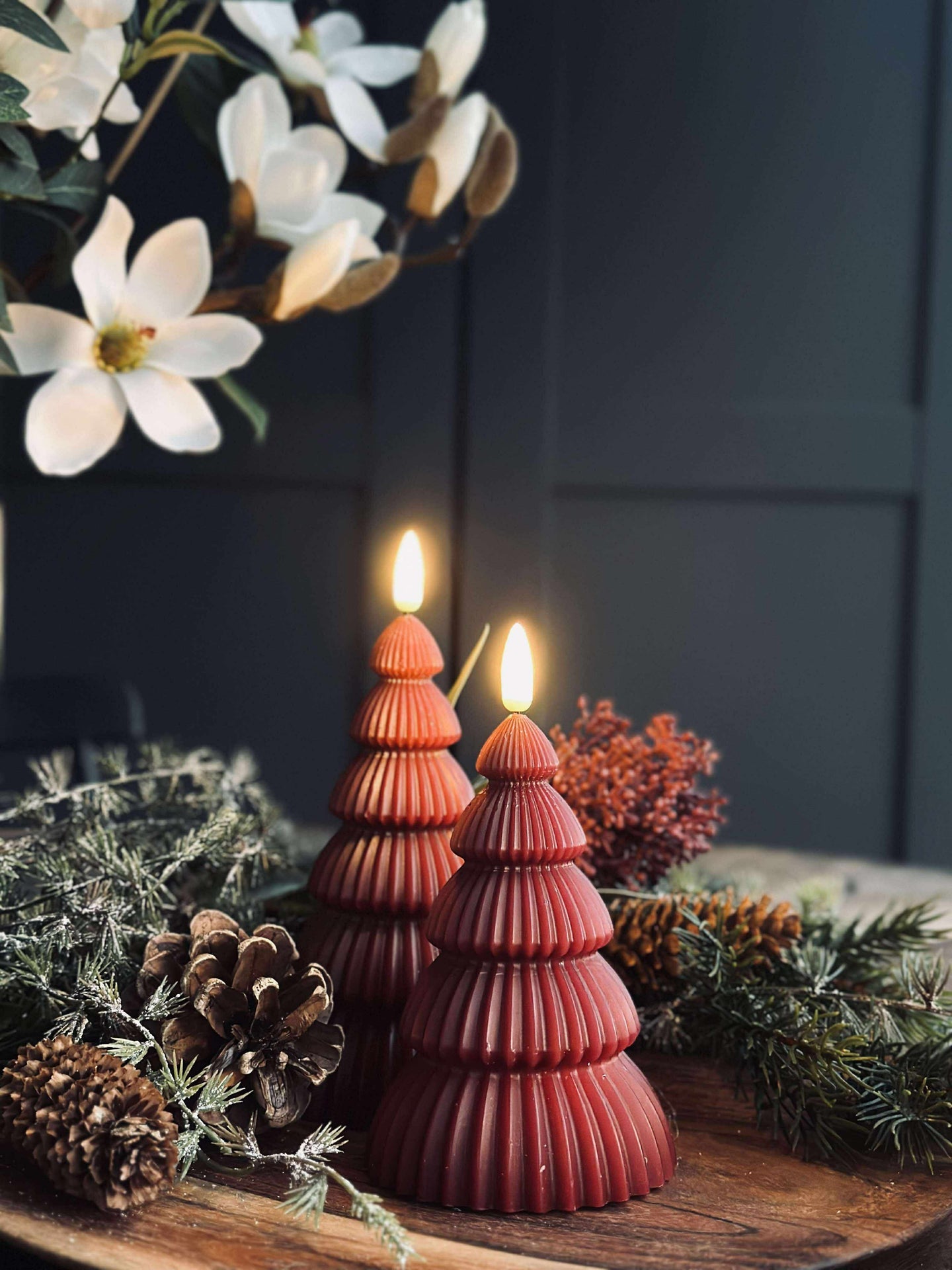 Weihnachtsbaum mit LED-Licht - Set mit 2 Stk. Rot