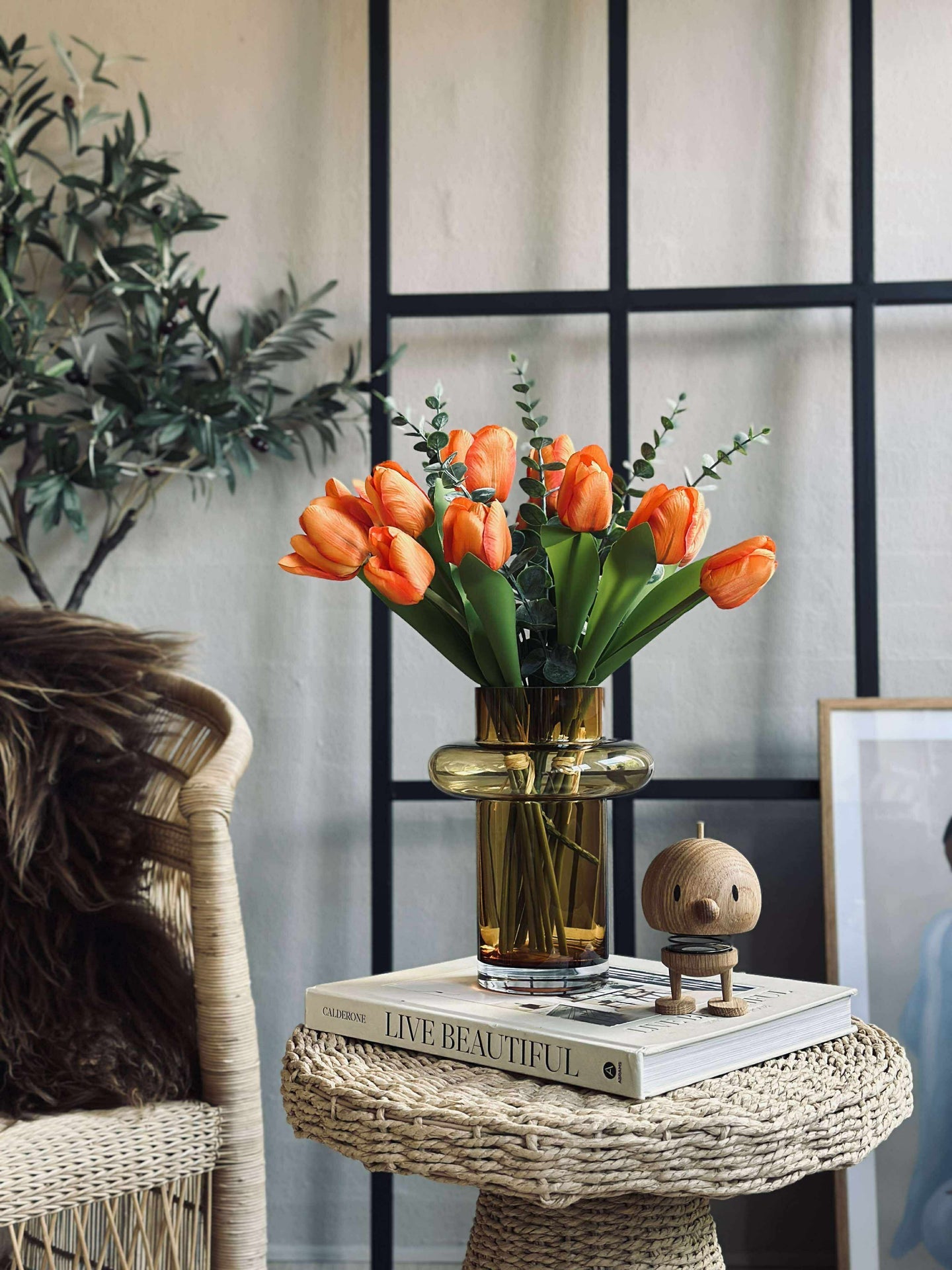 Vase aus mundgeblasenem Glas - Lyngby Amber