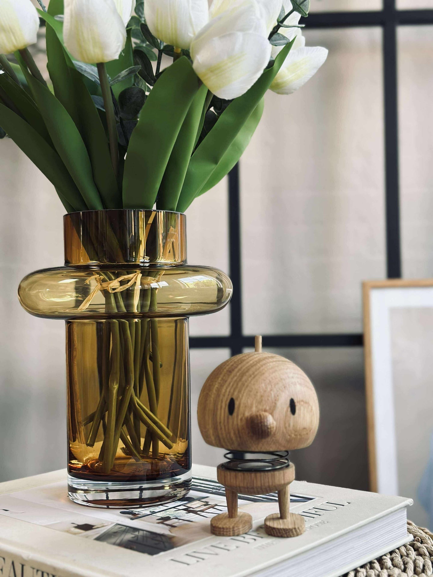 Vase aus mundgeblasenem Glas - Lyngby Amber