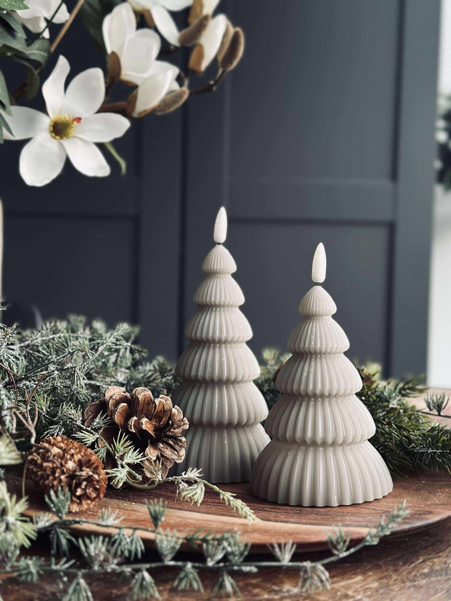 Weihnachtsbaum mit LED-Licht - Set mit 2 Stk. Sand