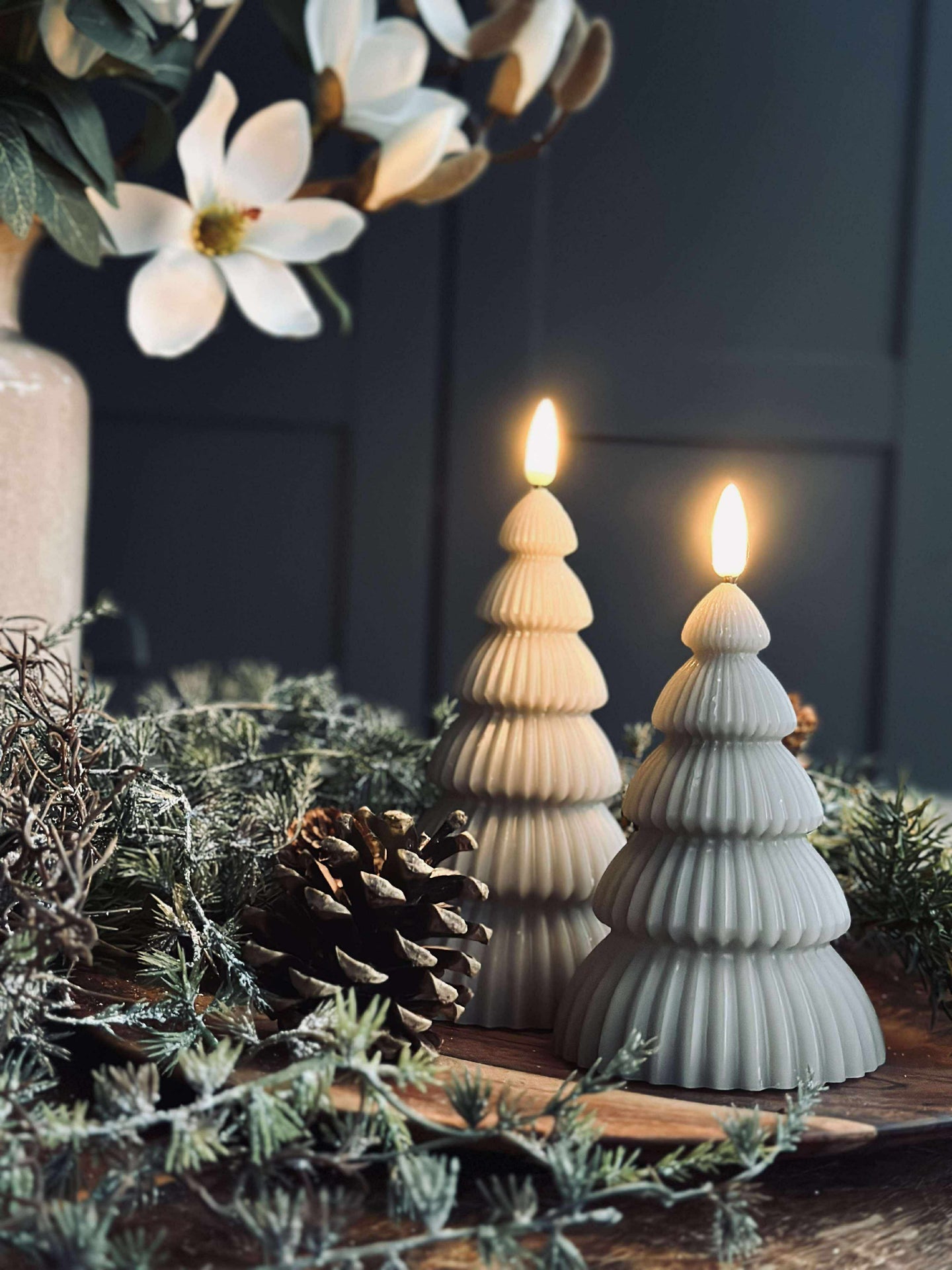 Weihnachtsbaum mit LED-Licht - Set mit 2 Stk. Sand