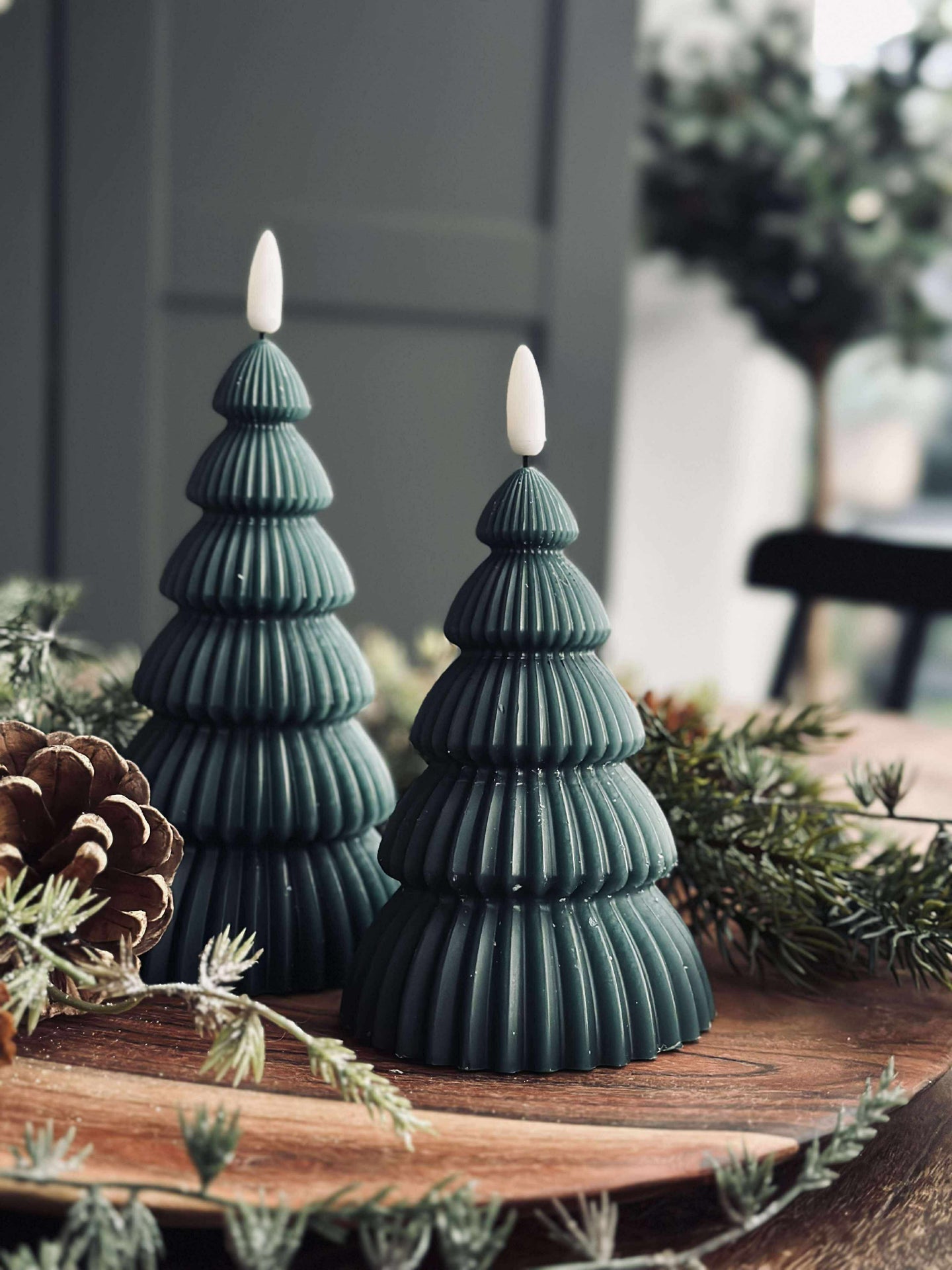 Weihnachtsbaum mit LED-Licht - Set mit 2 Stk. Grün