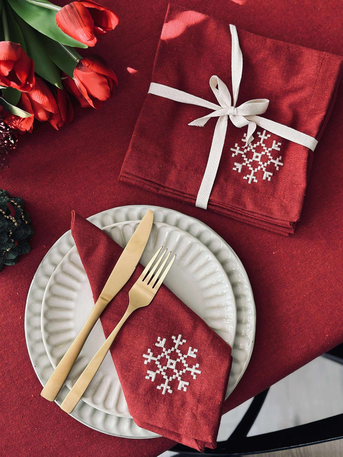 Servietten Rote Weihnachten - 4 Stk.