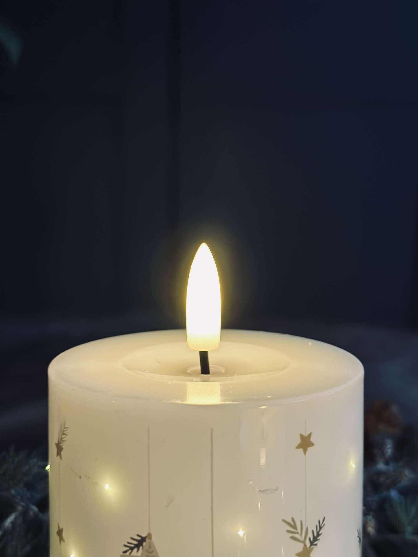 LED-Blockkerzen TWINKLE CHRISTMAS - Set mit 2 Stk.