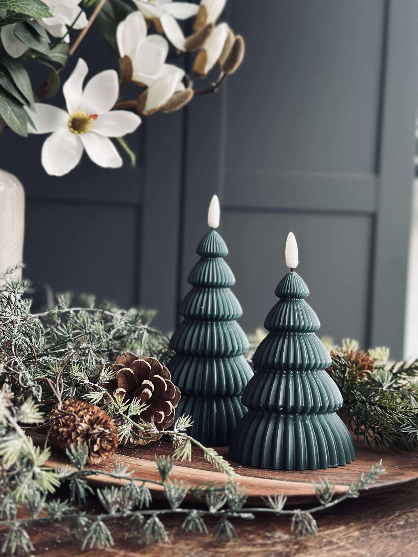 Weihnachtsbaum mit LED-Licht - Set mit 2 Stk. Grün