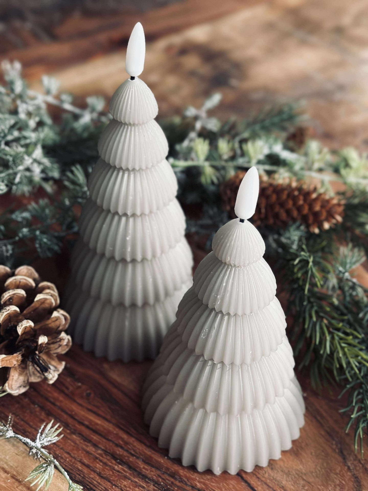 Weihnachtsbaum mit LED-Licht - Set mit 2 Stk. Sand