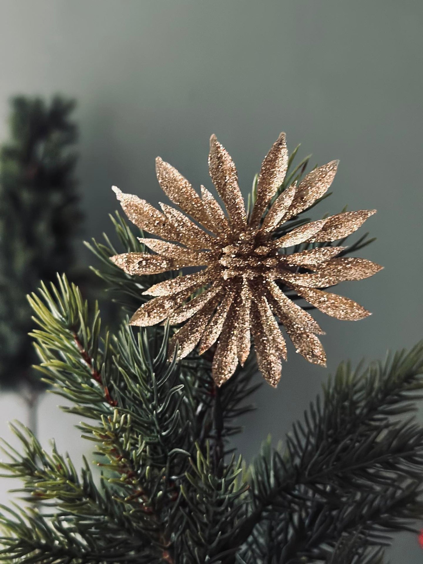 Deco-Blumen mit Glitzer - 4 Stk