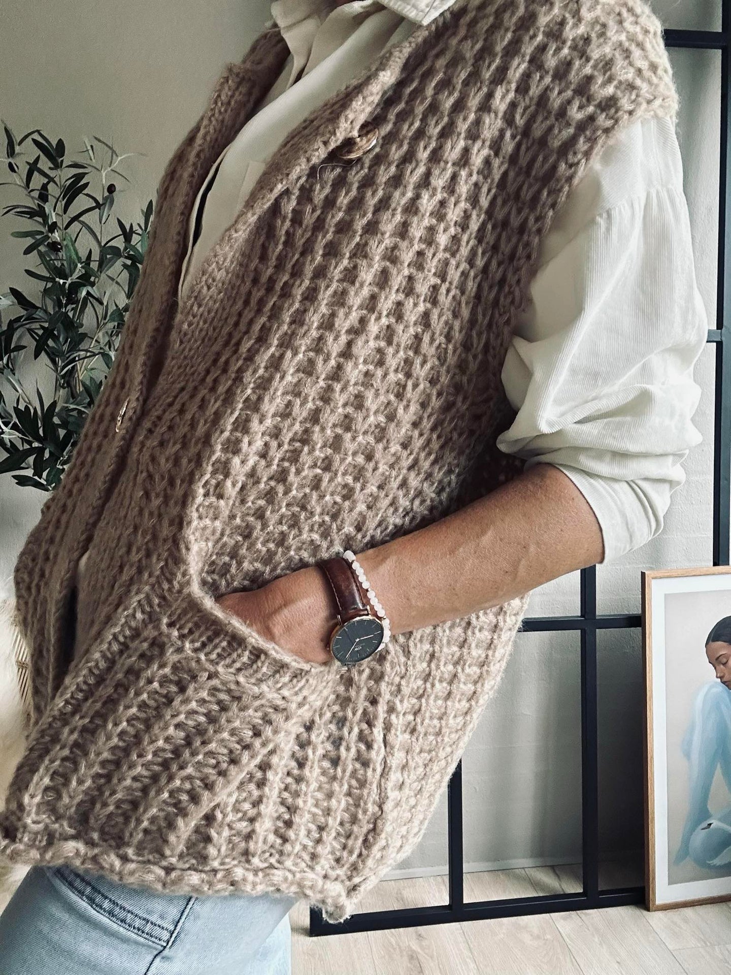 Weste Ruby beige