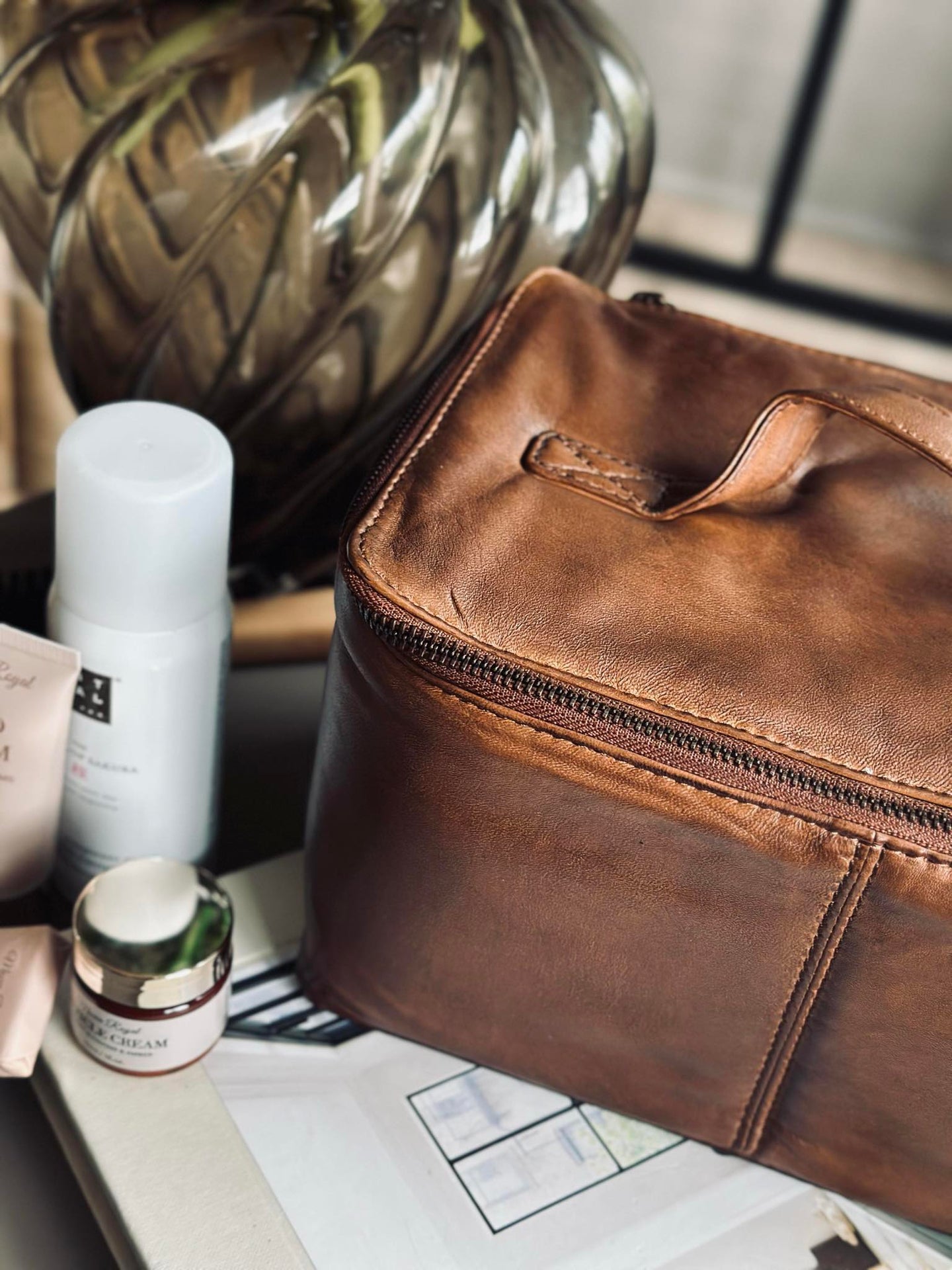 Klassische Kosmetiktasche - Chesterfield