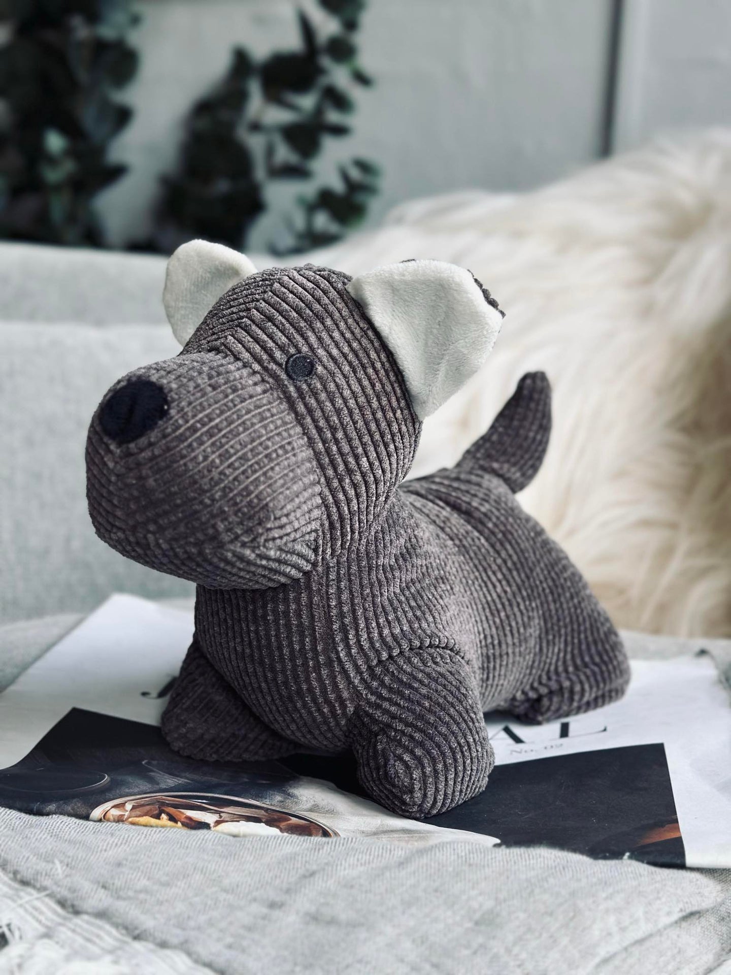 Türstopper Hund - Brauner Samt