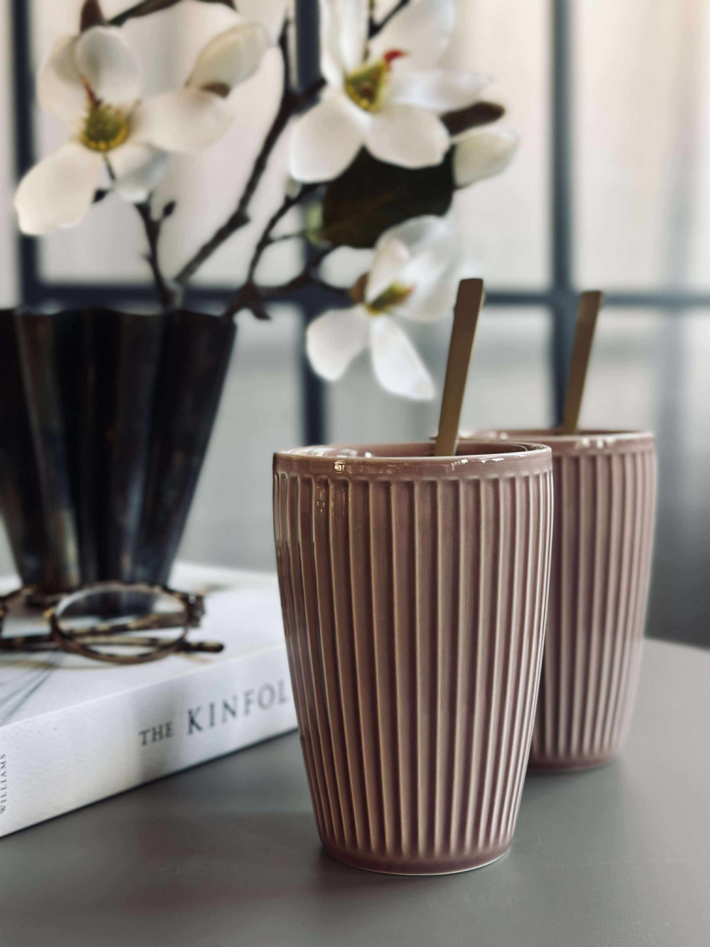 Thermobecher Plissé - Set mit 2 Stk - Woodrose