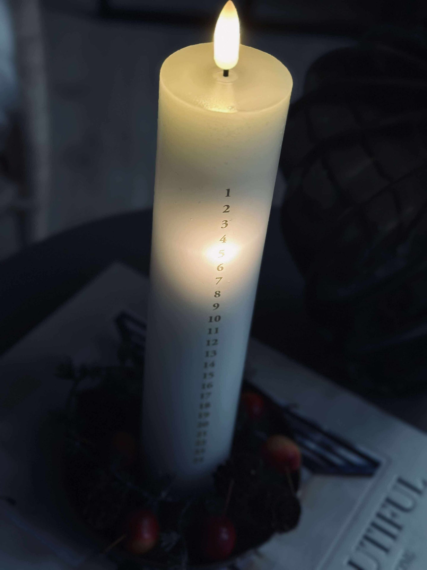LED Kalenderkerze inkl. Fernbedienung