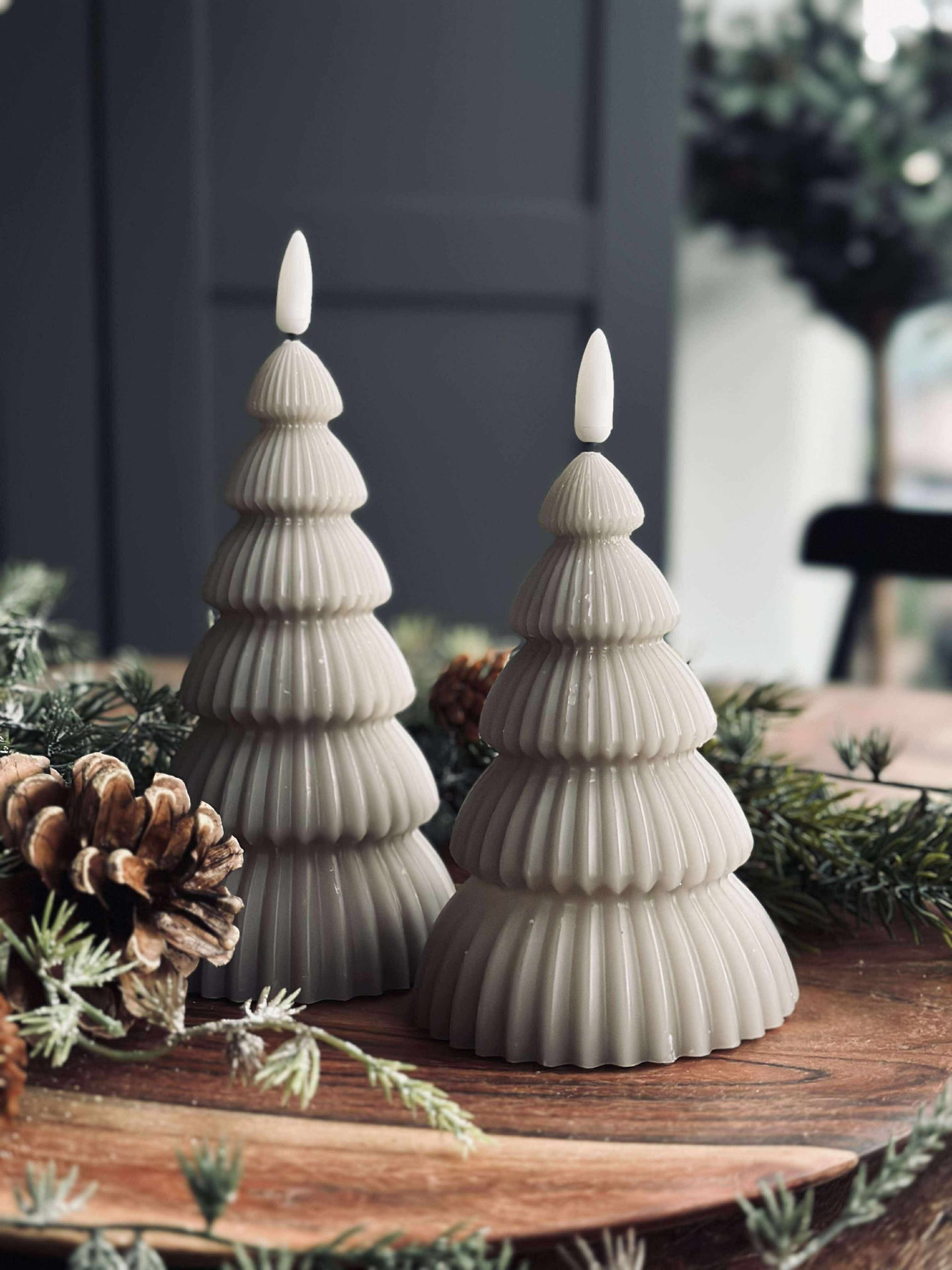Weihnachtsbaum mit LED-Licht - Set mit 2 Stk. Sand