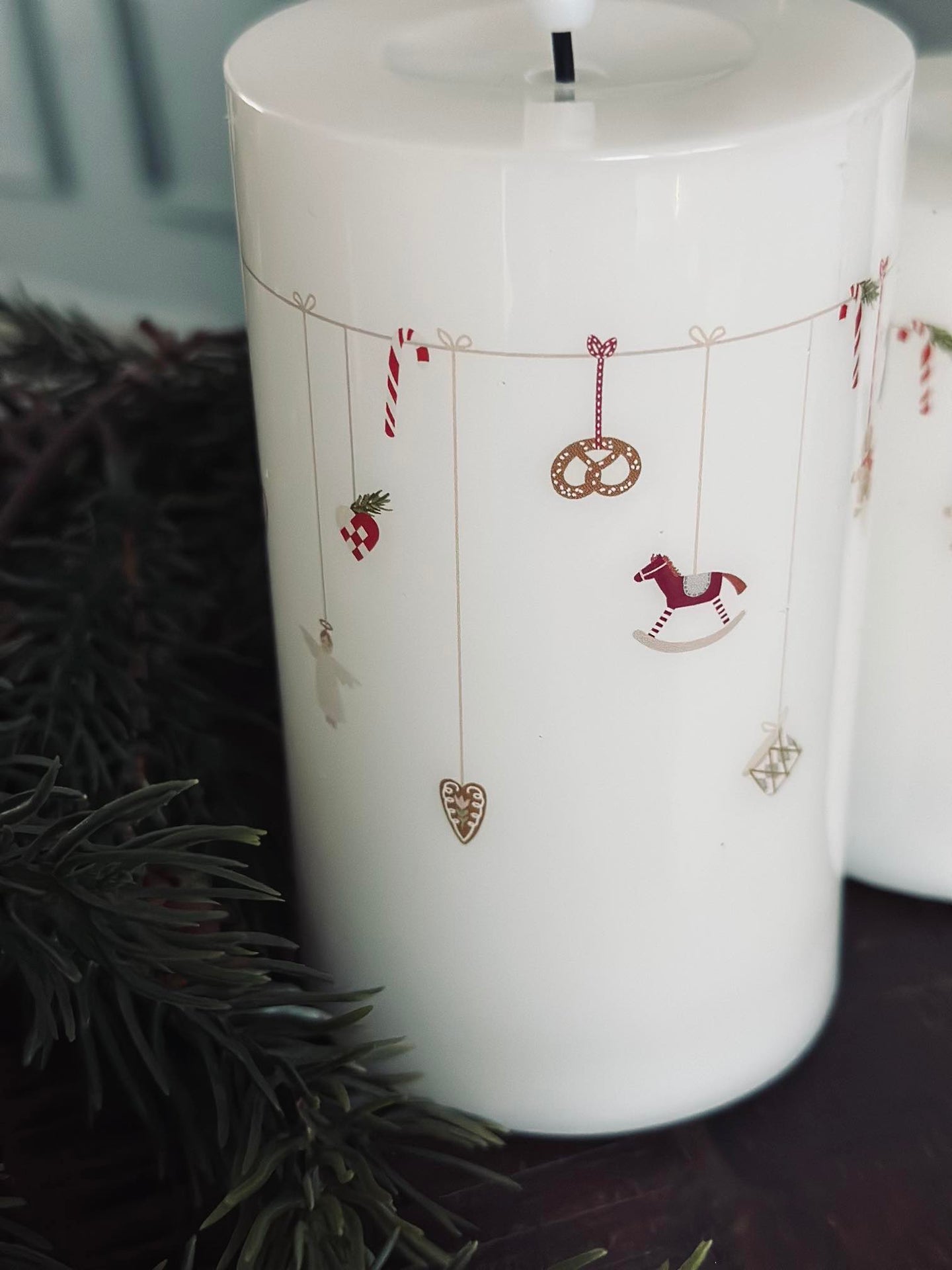 LED-Blockkerzen TWINKLE CHRISTMAS - Set mit 2 Stk.