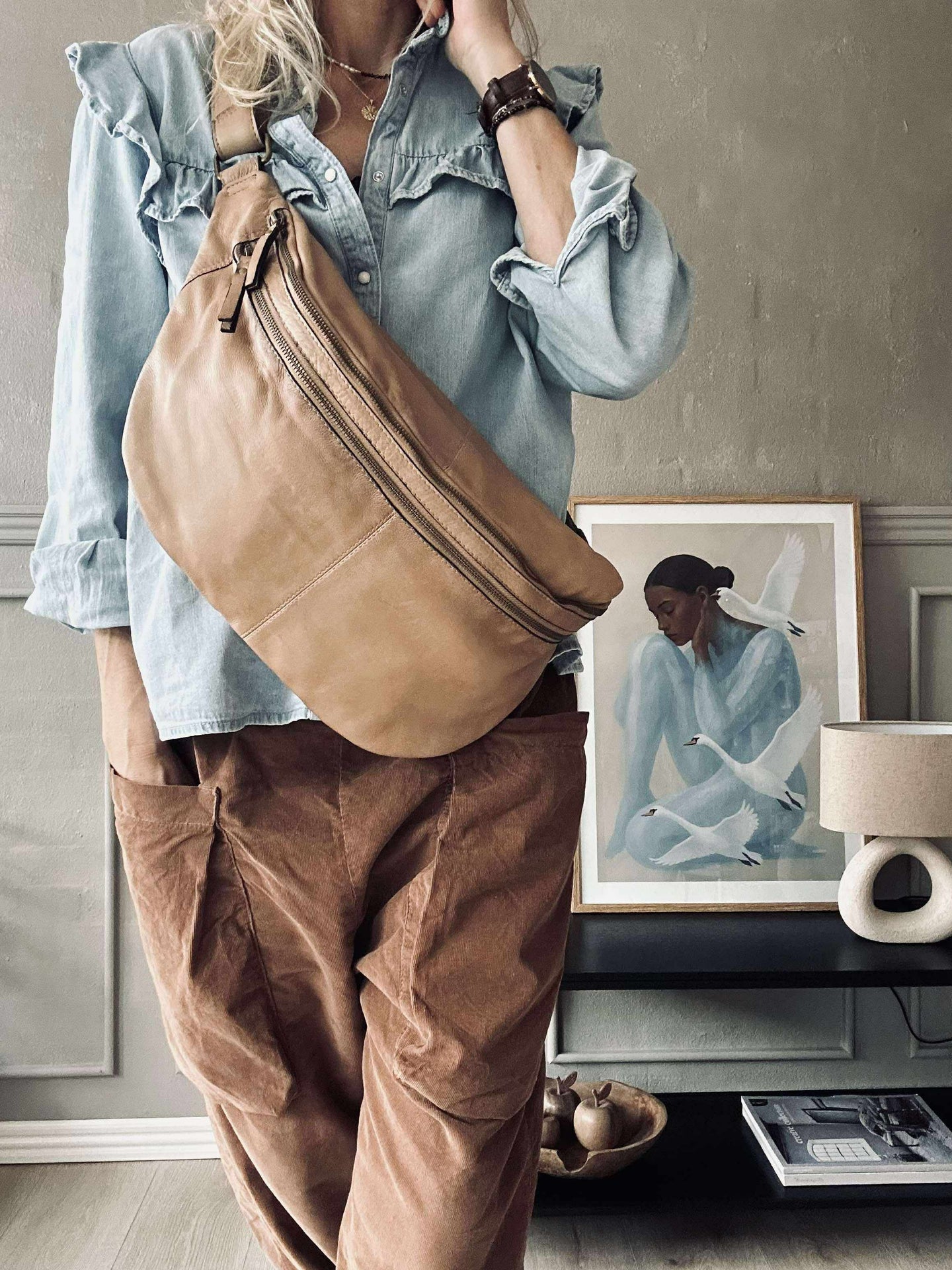 Bauchtasche Jina Big Taupe
