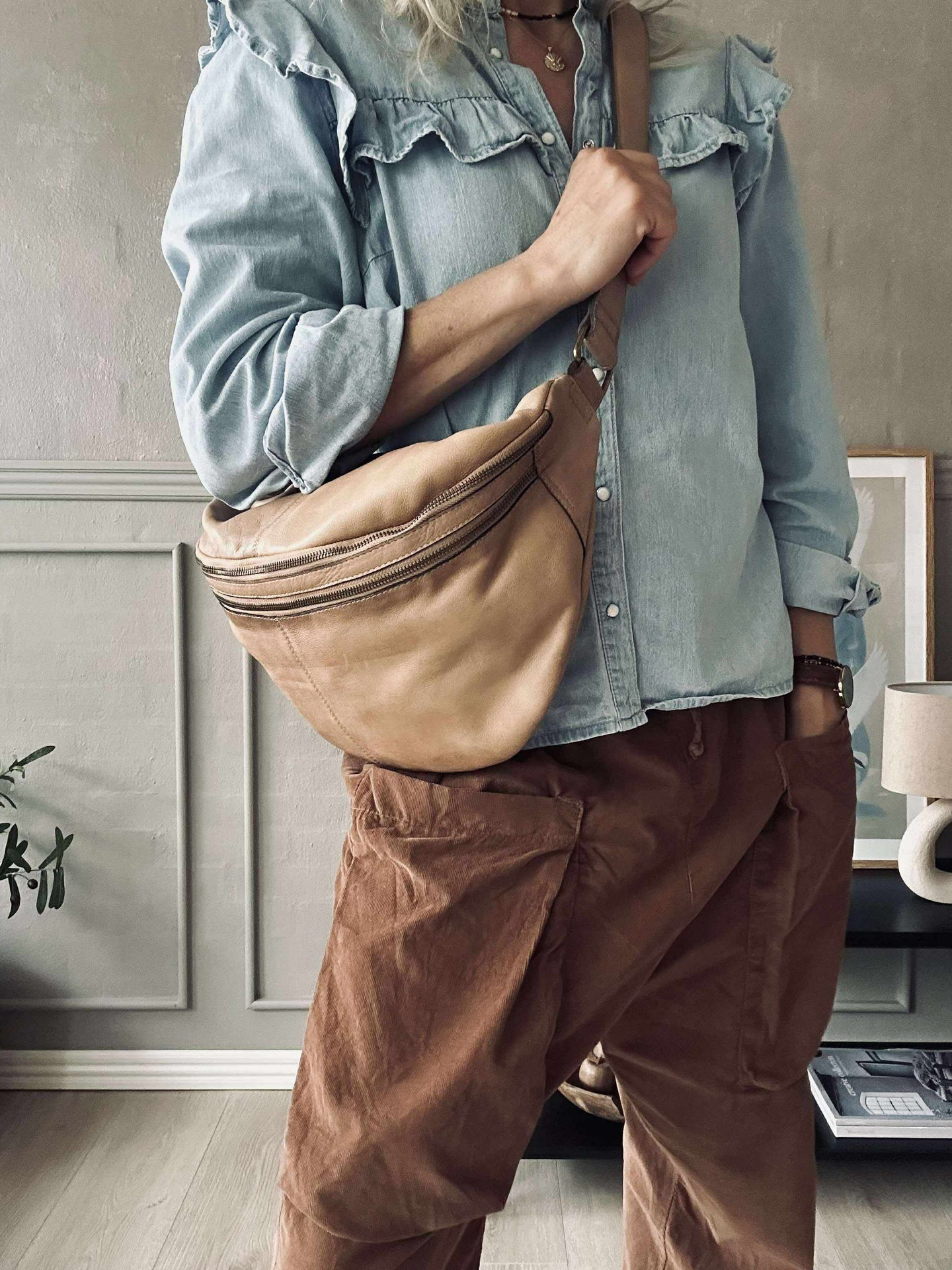 Bauchtasche Jina Big Taupe
