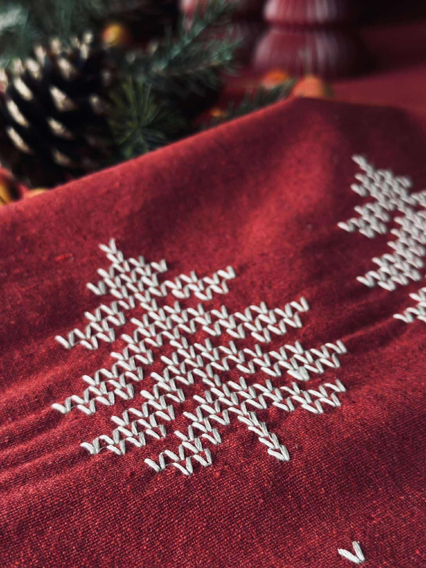 Tischläufer Rot Weihnachten - 40x140