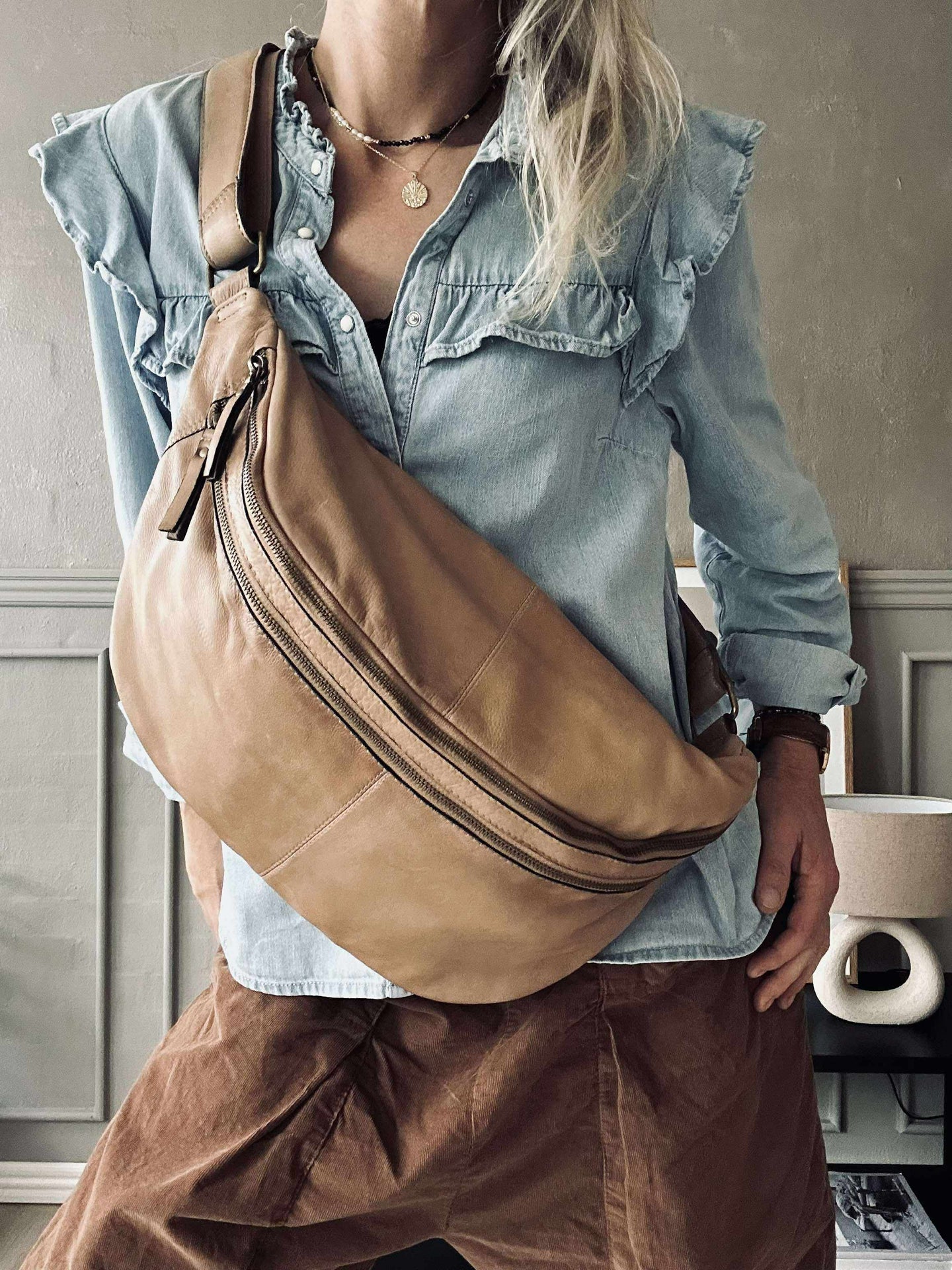 Bauchtasche Jina Big Taupe