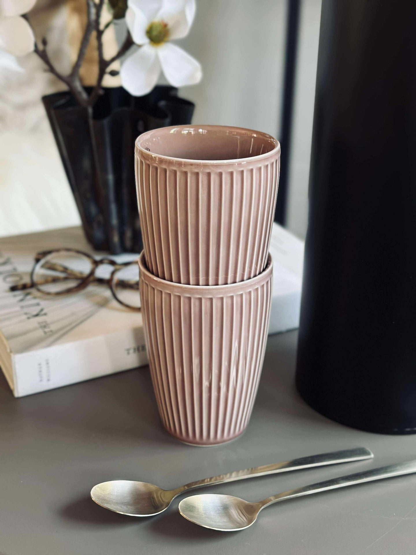 Thermobecher Plissé - Set mit 2 Stk - Woodrose