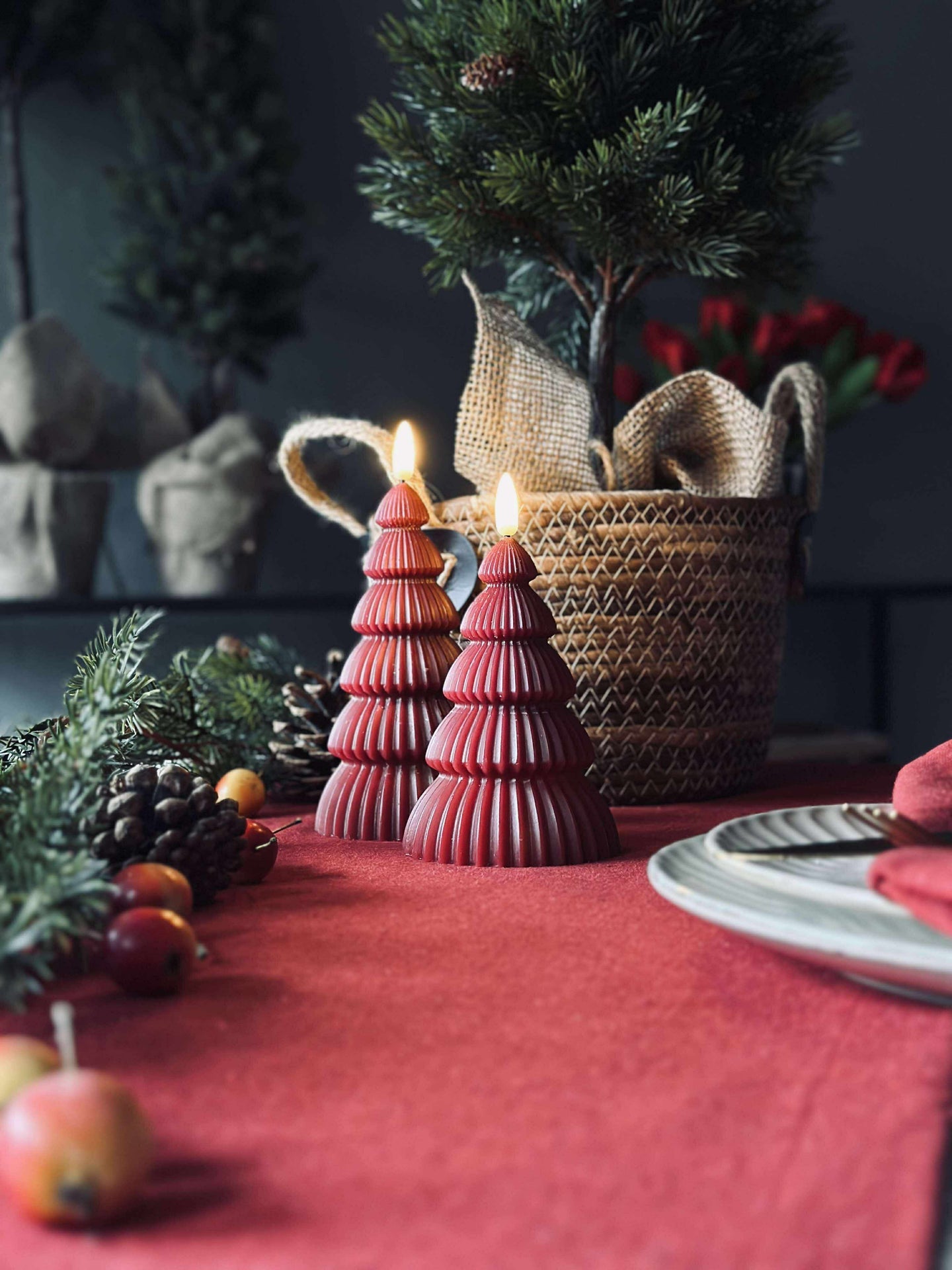 Tischläufer Rot Weihnachten - 40x140