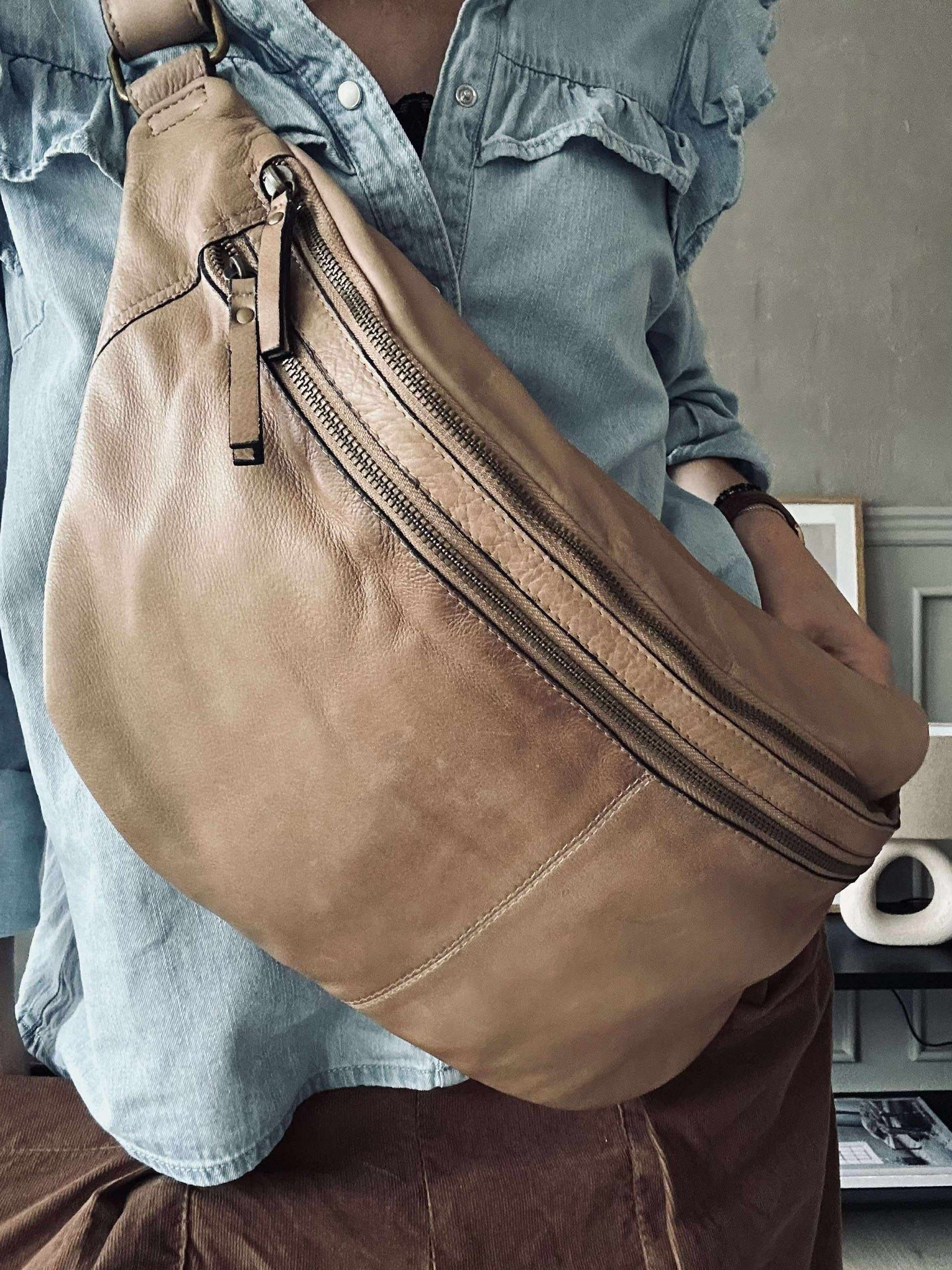 Bauchtasche Jina Big Taupe