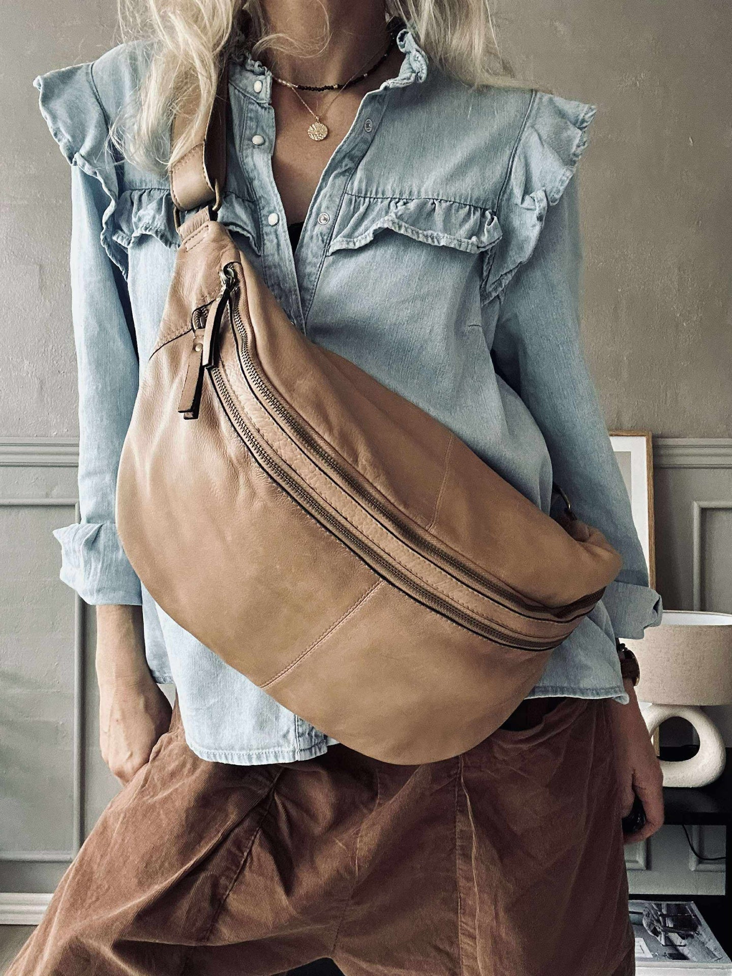 Bauchtasche Jina Big Taupe