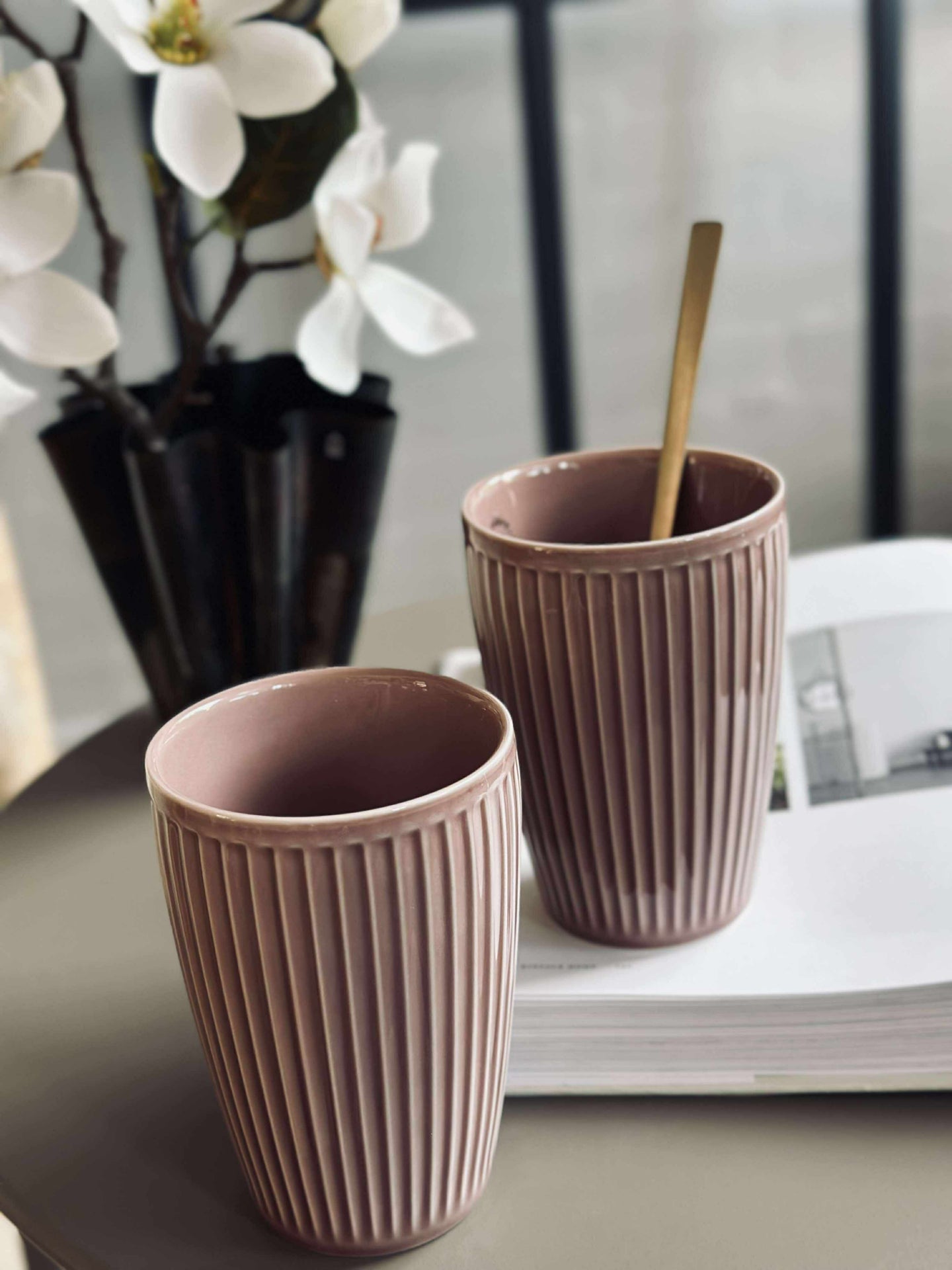Thermobecher Plissé - Set mit 2 Stk - Woodrose