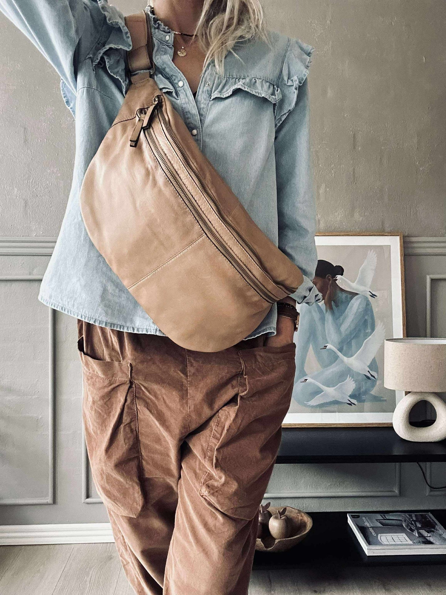 Bauchtasche Jina Big Taupe