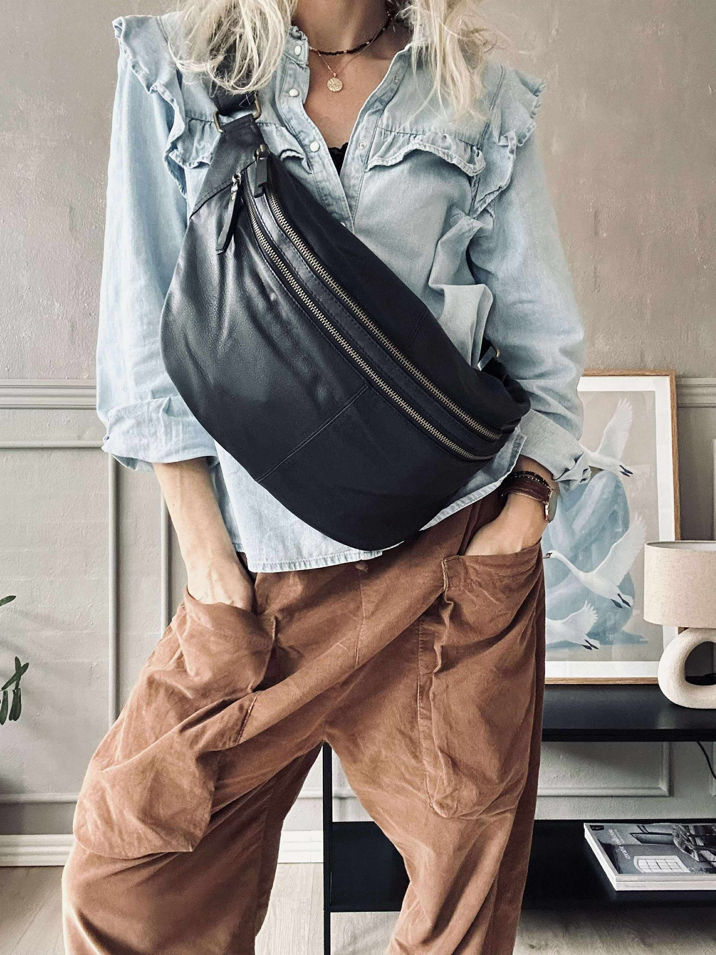 Gürteltasche Jina Big Schwarz