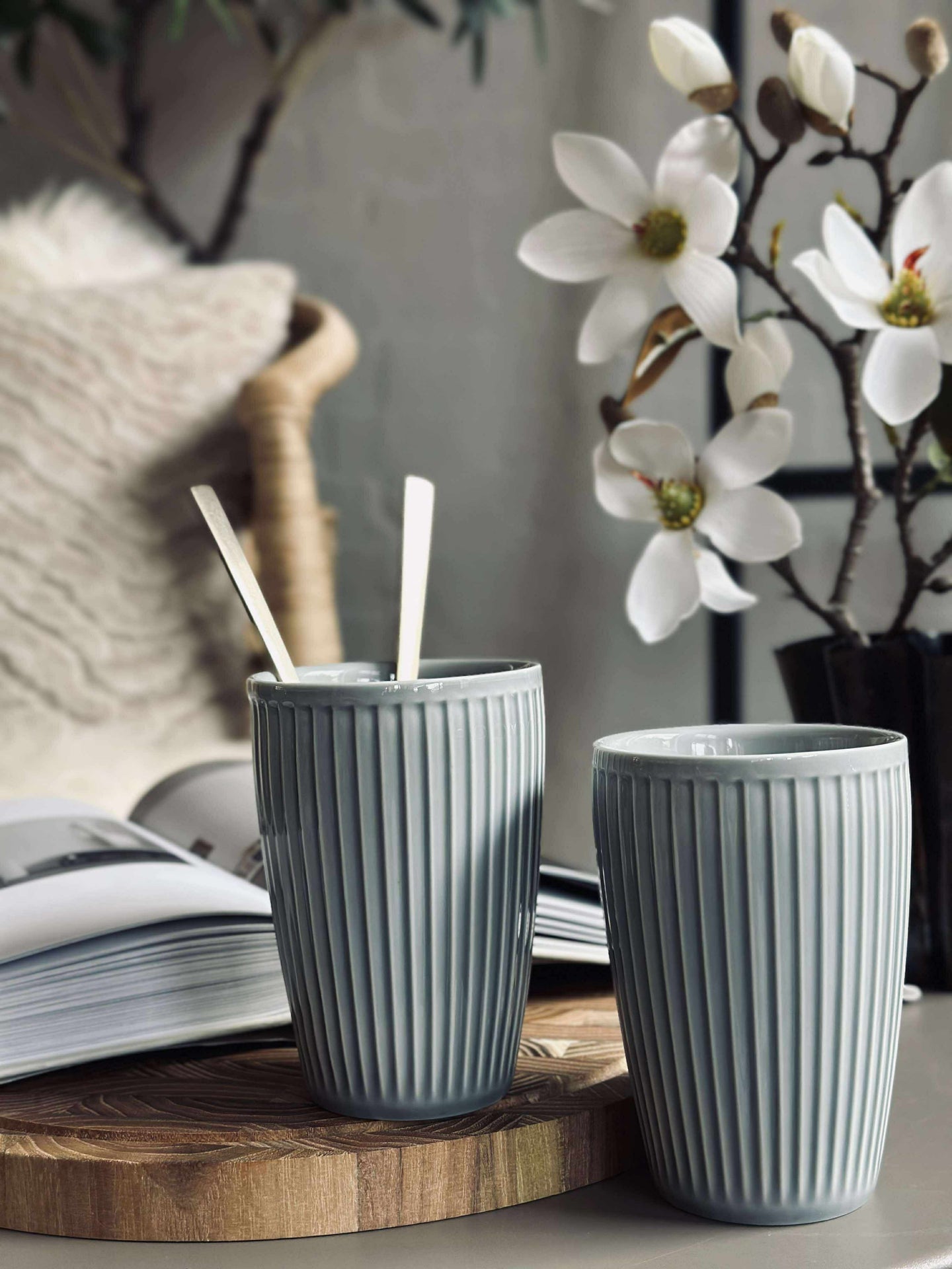 Thermobecher Plissé - Set mit 2 Stk. - Arctic Ice