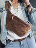 Bauchtasche JUNE Wildleder - Caramel