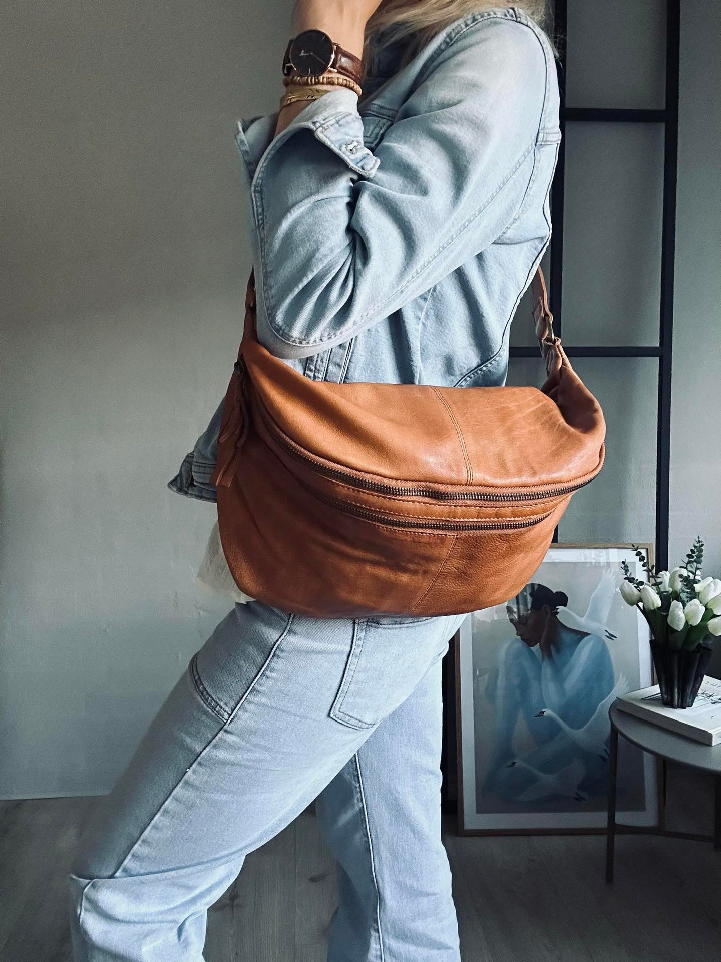 Gürteltasche Jina Big Cognac