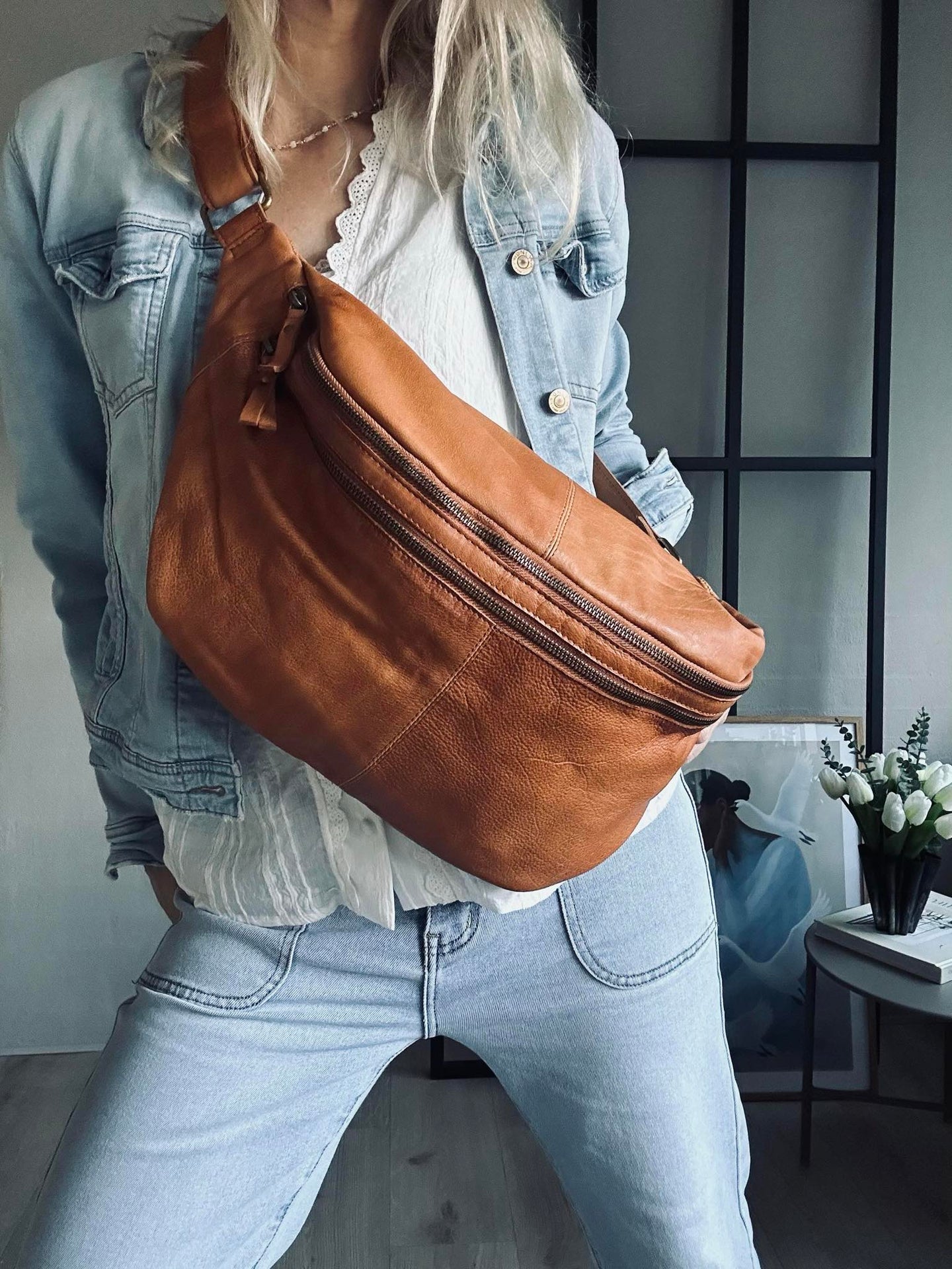 Gürteltasche Jina Big Cognac