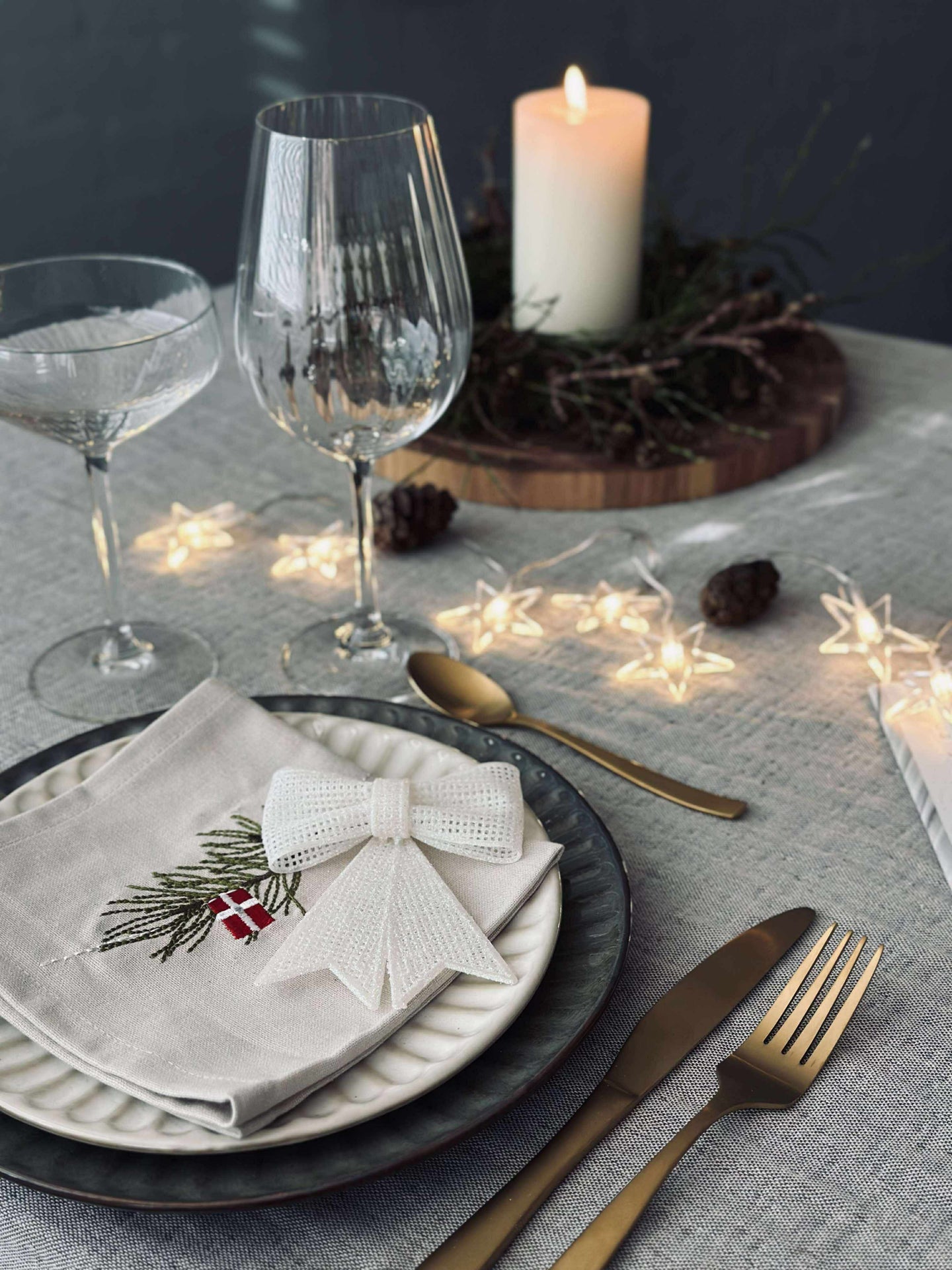 Schleife Glitter - White