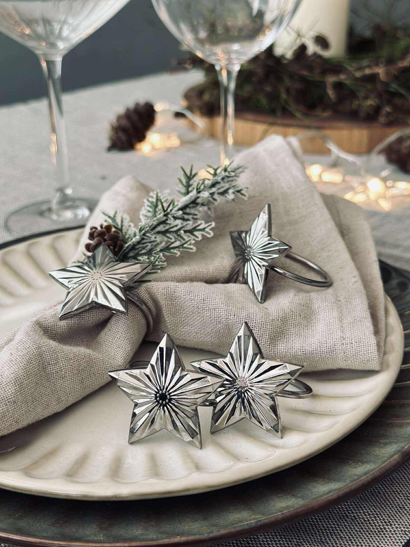 Serviettenringe Silver - MIX 4 Stk
