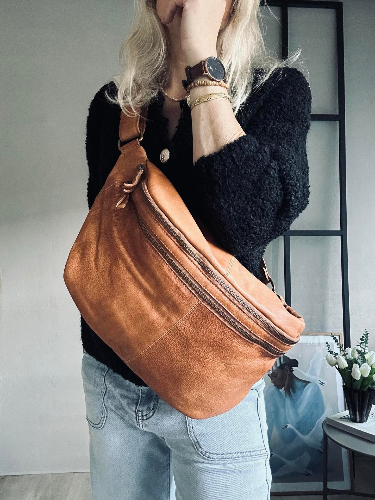 Gürteltasche Jina Big Cognac