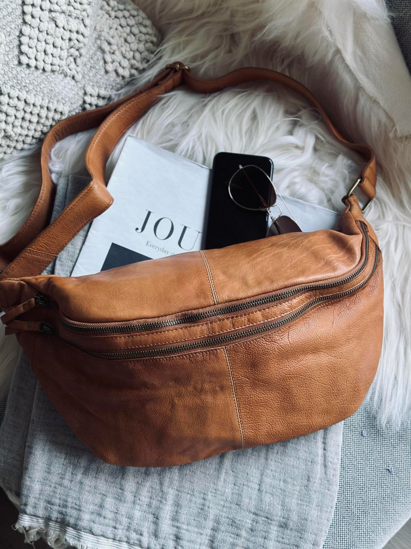 Gürteltasche Jina Big Cognac