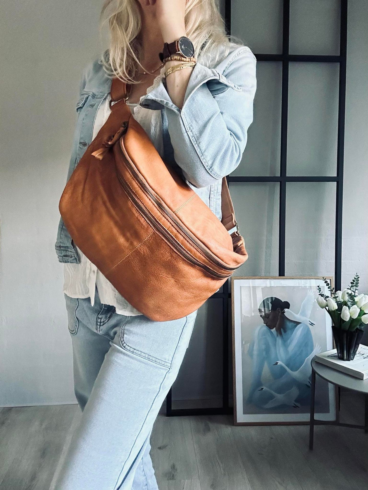 Gürteltasche Jina Big Cognac
