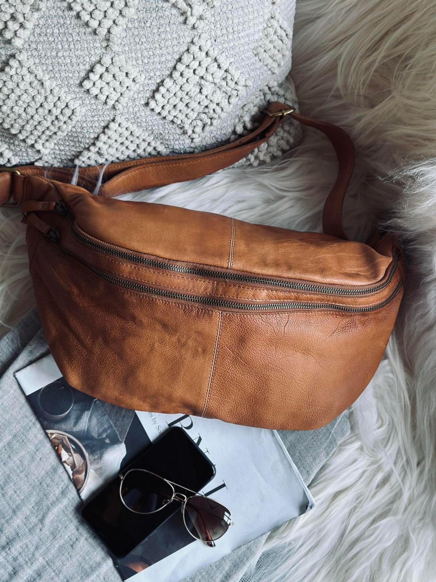 Gürteltasche Jina Big Cognac
