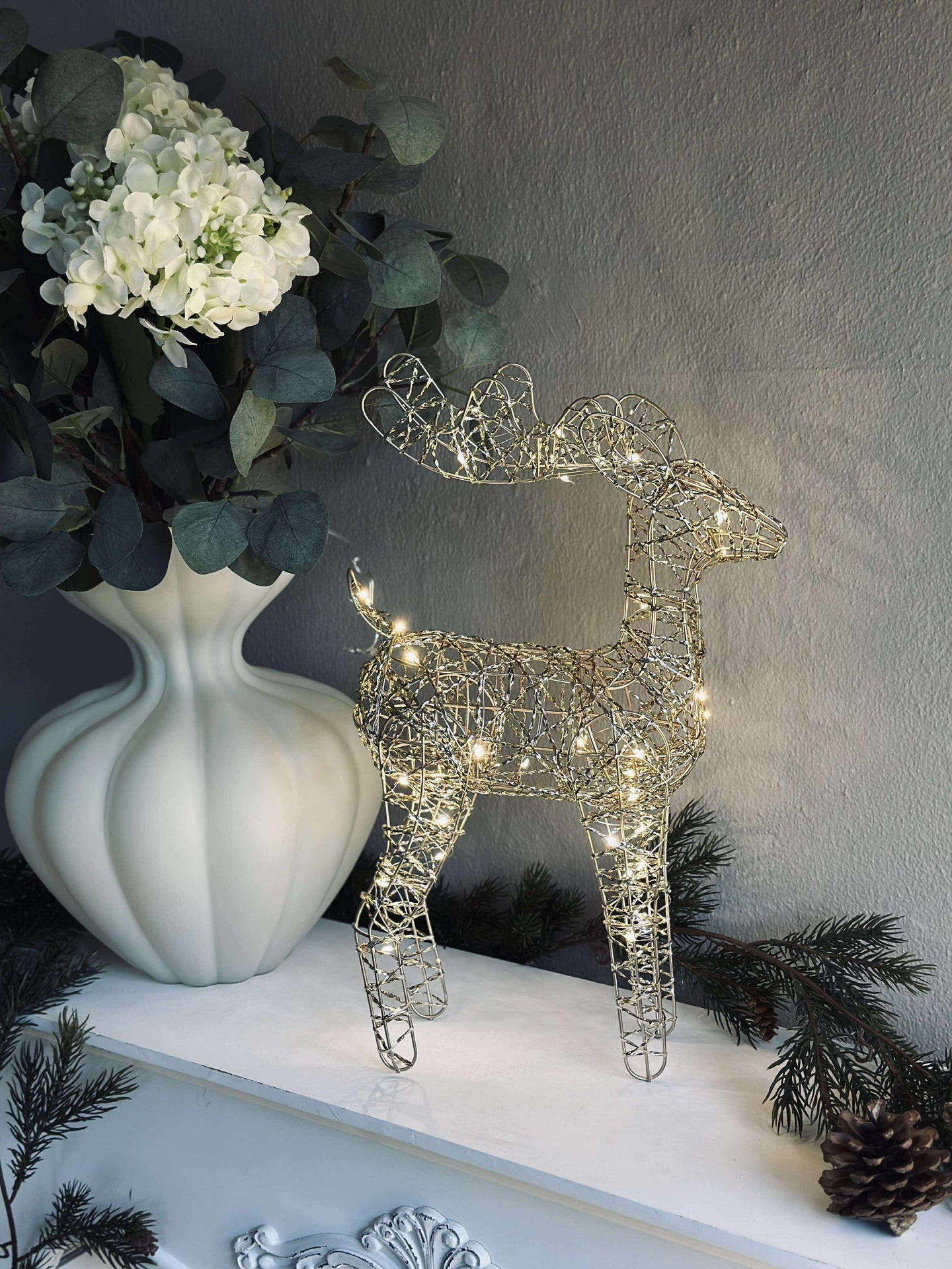 Rentier mit LED-Licht