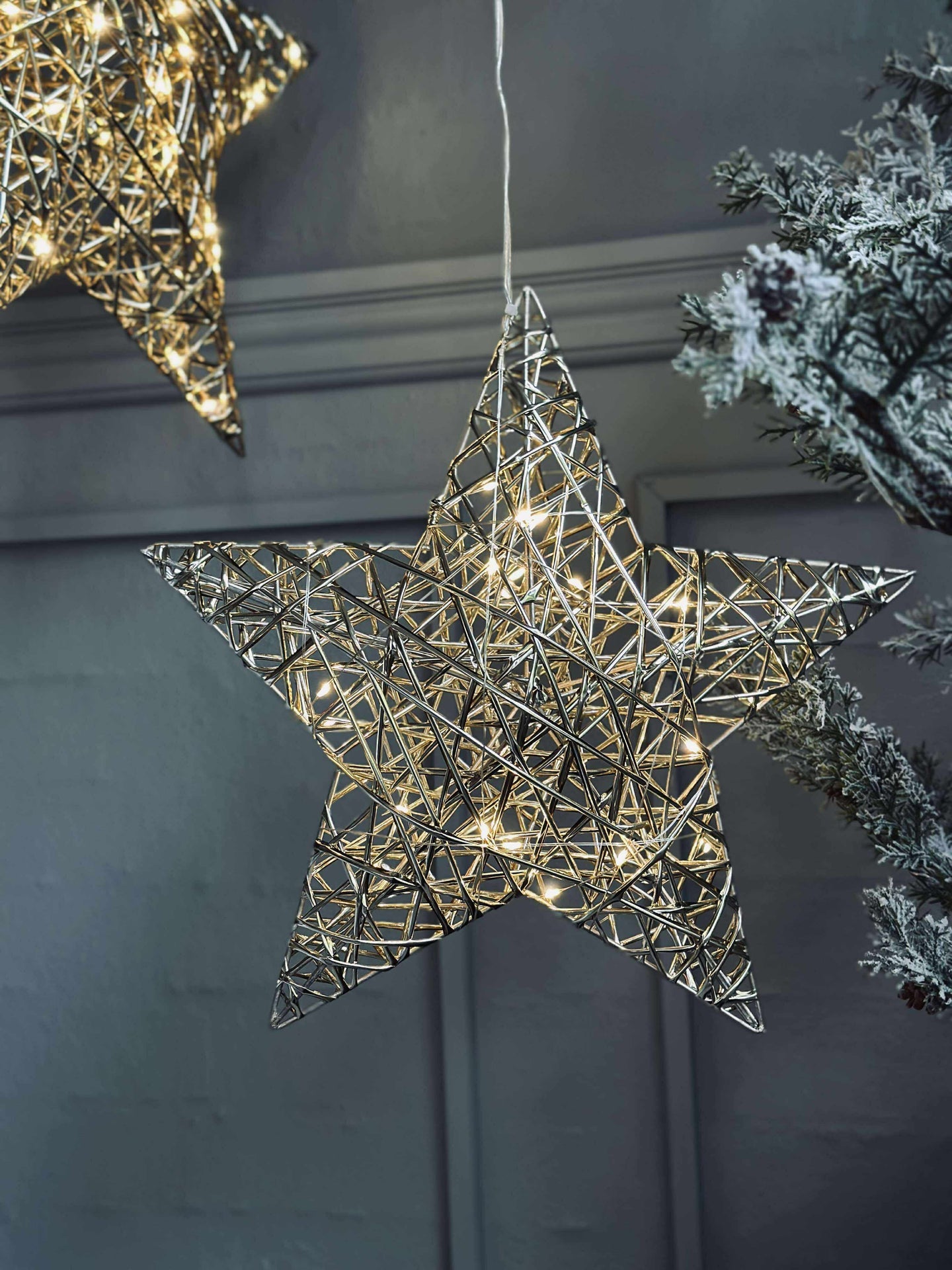 Stern mit LED-Licht - Gold