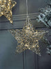 Stern mit LED-Licht - Gold