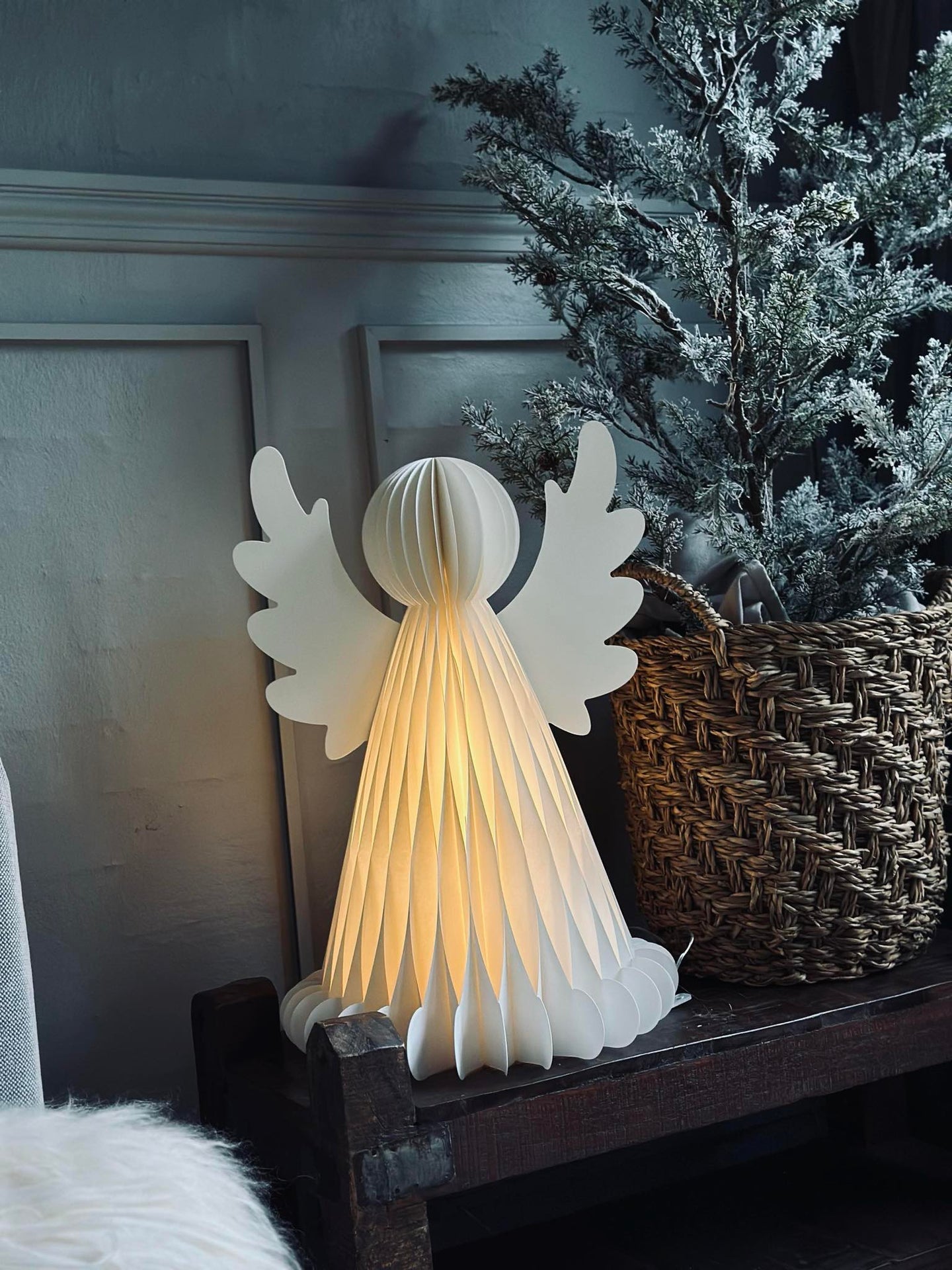 Engel mit LED-Licht - 50 cm
