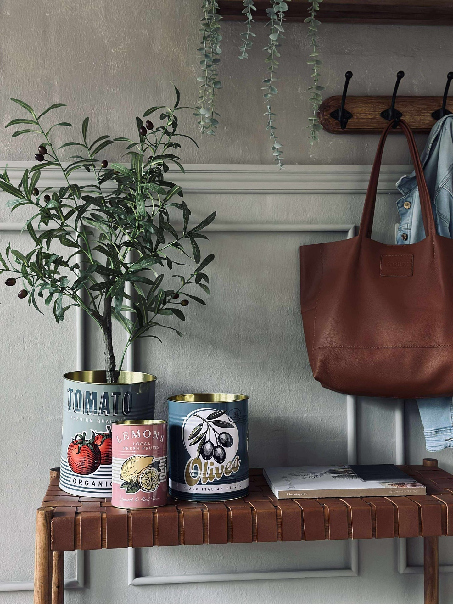 Dosen mit italienischem Print - Set mit 3 Stk.