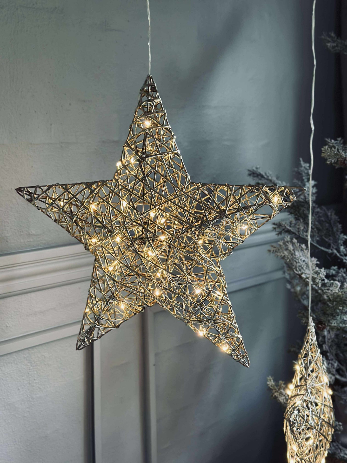 Stern mit LED-Licht - Gold